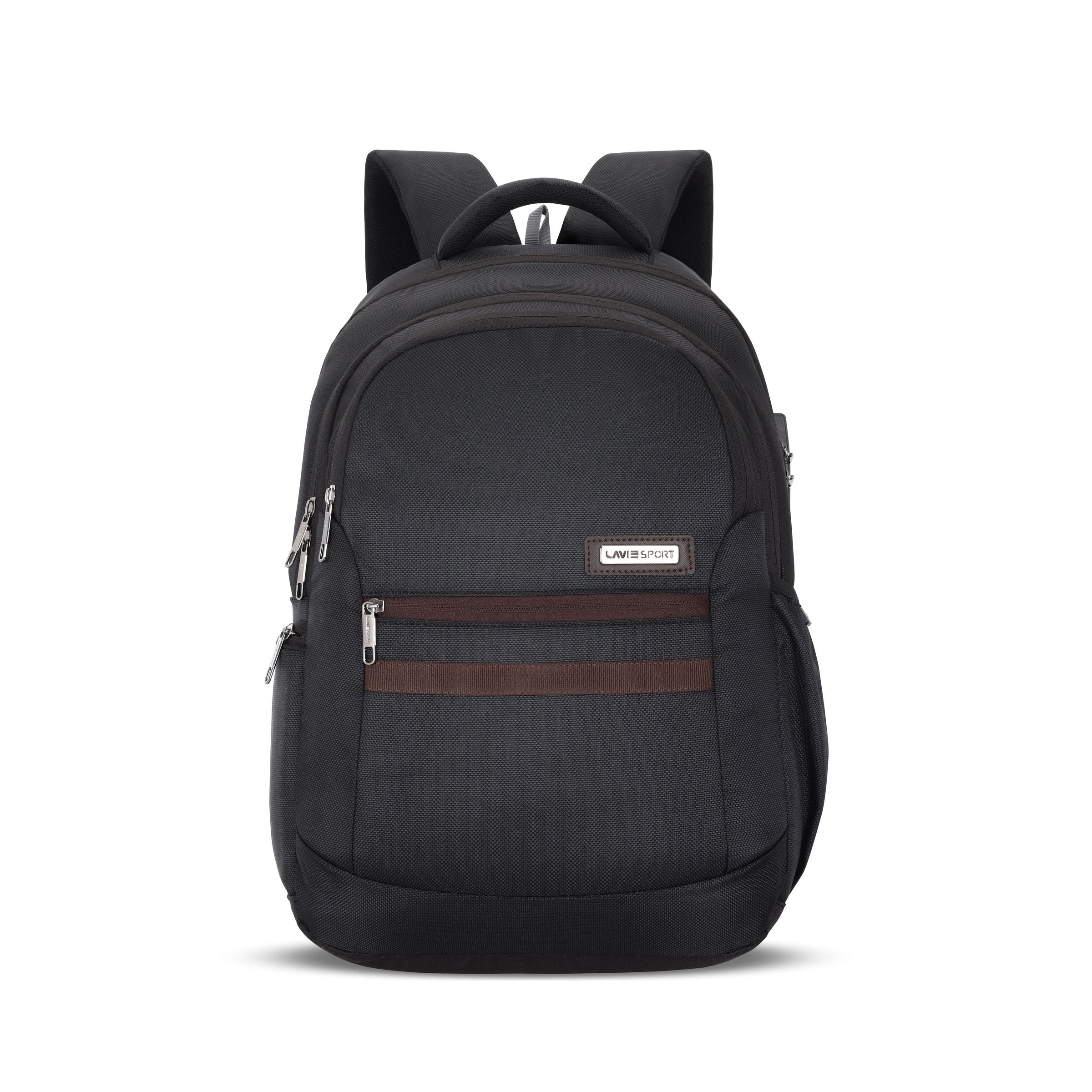 Lavie Sport Esteem Backpack Laptop Compatiable 34L For Men & Women |Boys & Girls (Black)