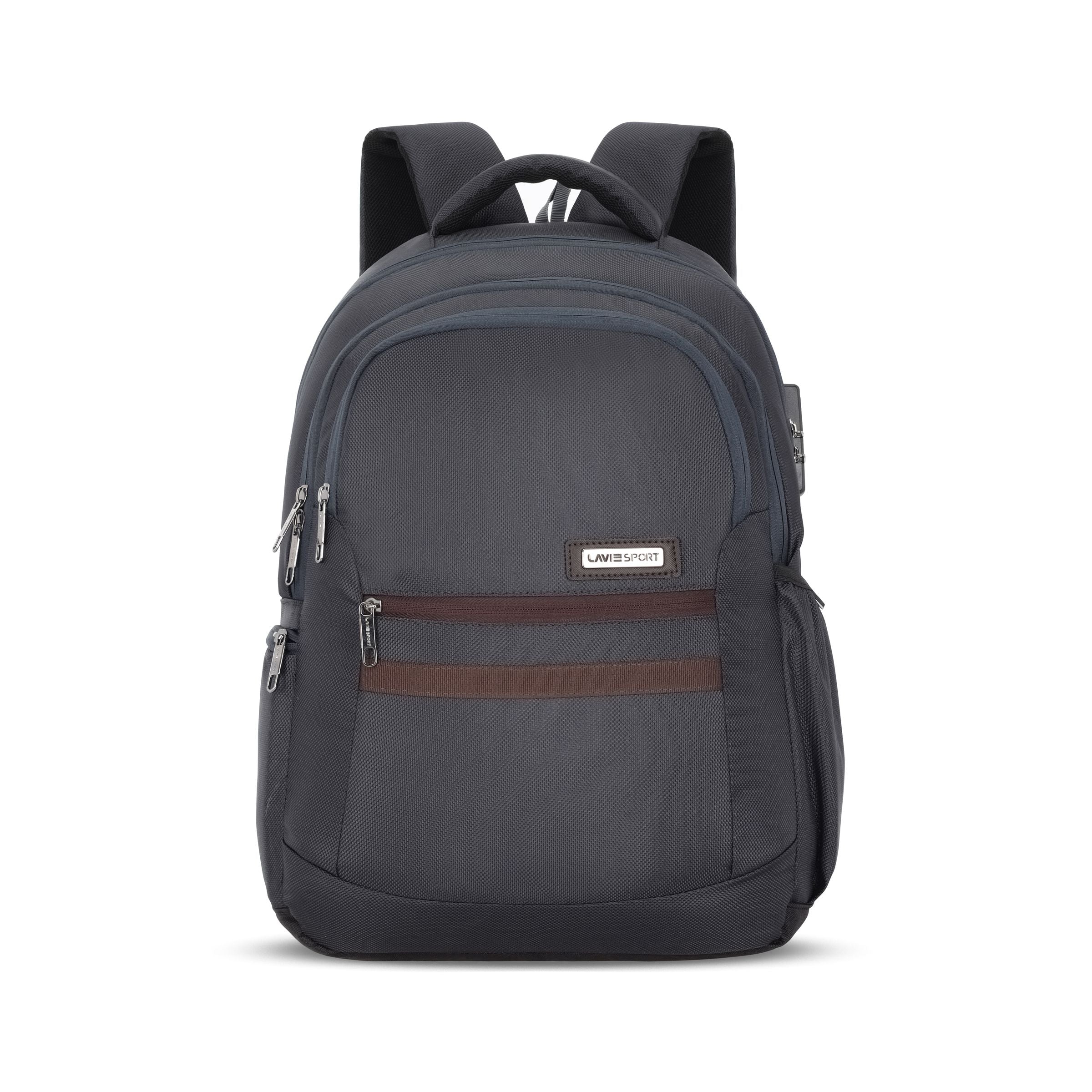 Lavie Sport Esteem Backpack Laptop Compatiable 34L For Men & Women |Boys & Girls (Charcoal Blue)