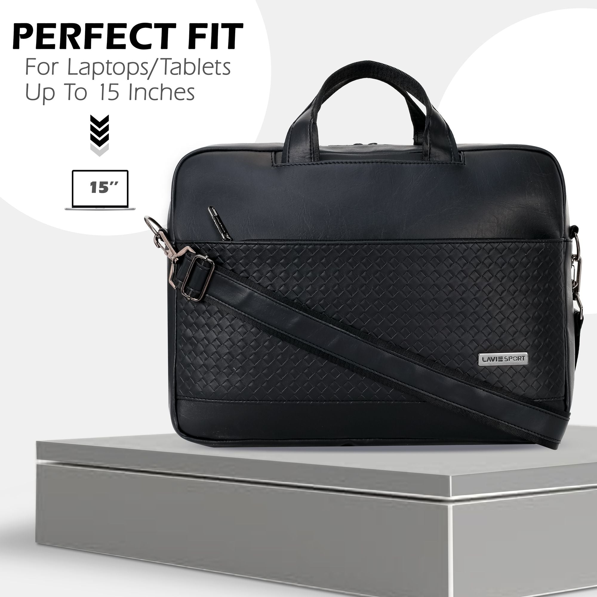 Highlander Briefcase Multifunctional Laptop Bag Black