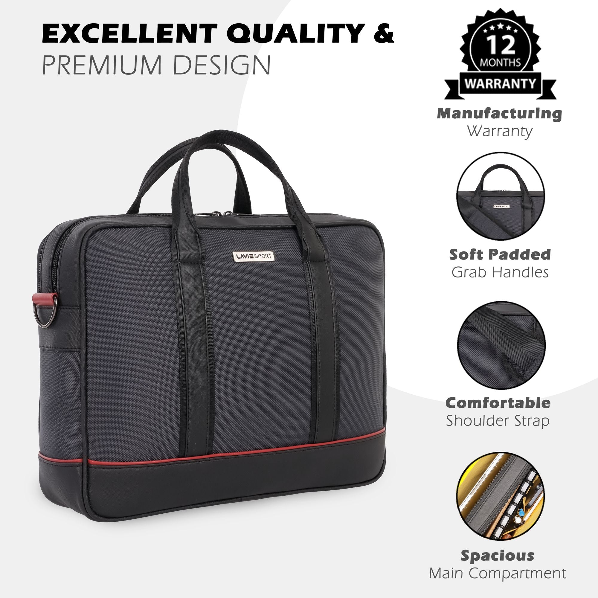Magnate Briefcase Multifunctional Laptop Bag C.Blue/Black