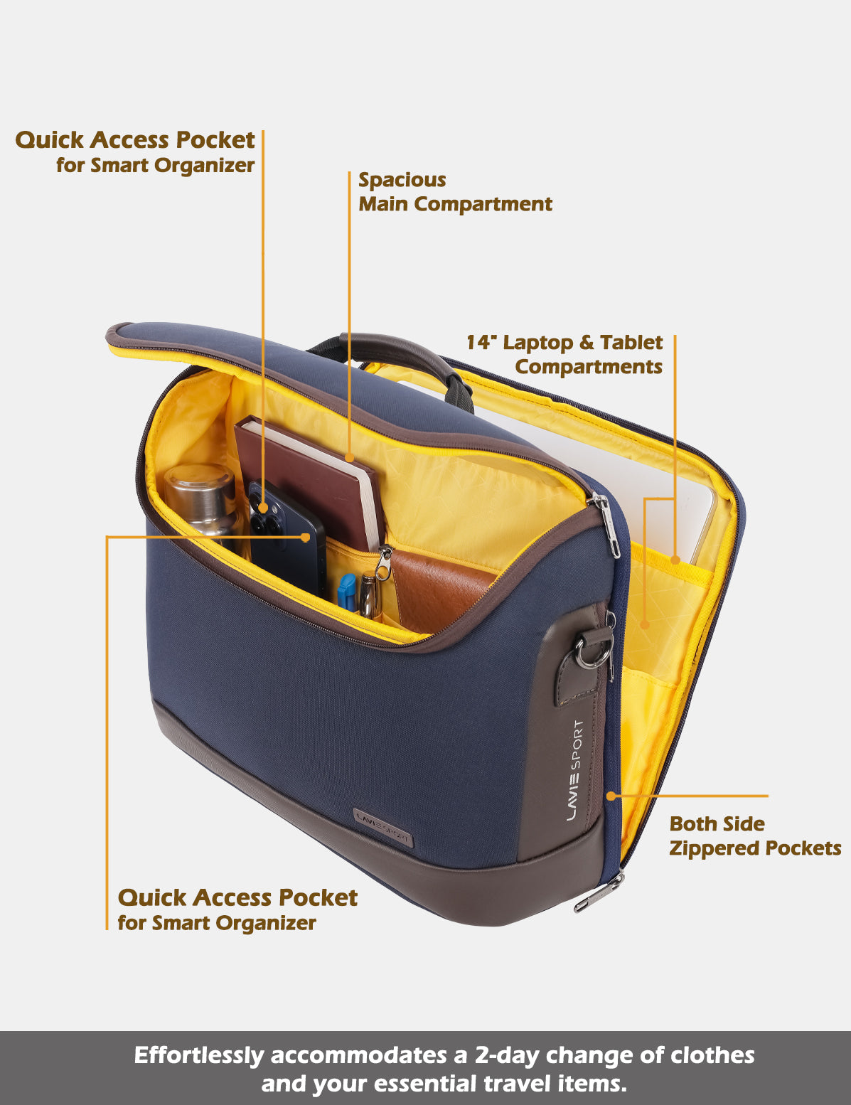 Spectra 2C Briefcase 12L Multifunctional Laptop Bag