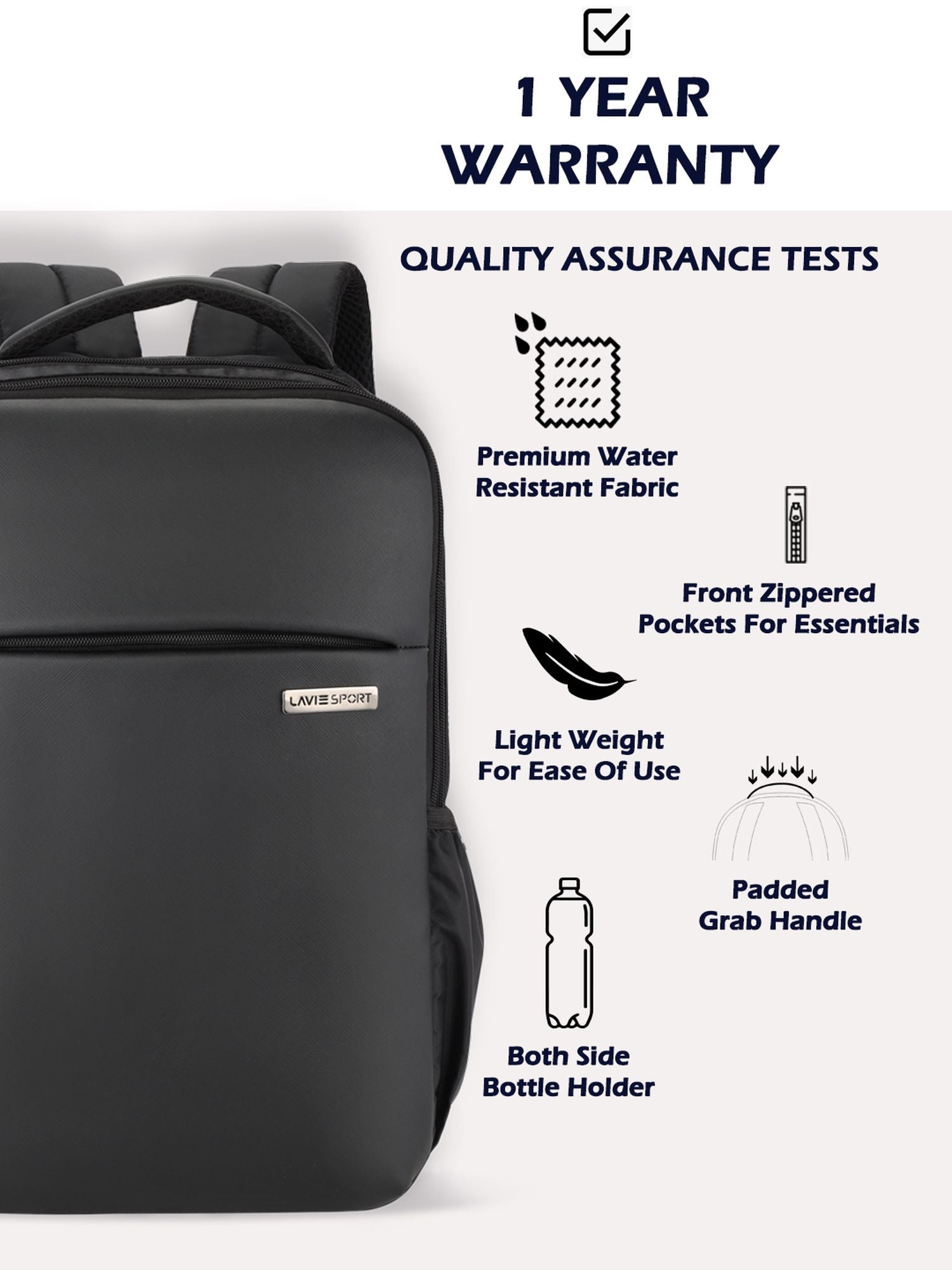 Lavie_Sport_Prodigy_22L_Laptop_Unisex_Backpack_For_Men_&_Women|Casual_Backpack_for_Girls_&_Boys_Black