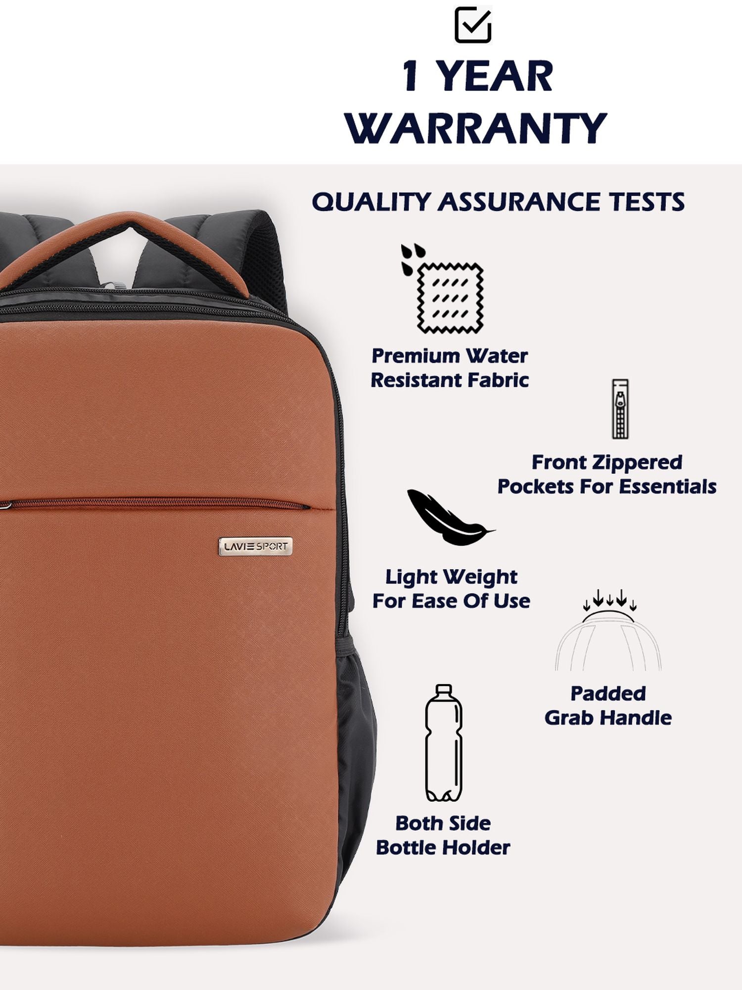 Lavie_Sport_Prodigy_22L_Laptop_Unisex_Backpack_For_Men_&_Women|Casual_Backpack_for_Girls_&_Boys_Tan