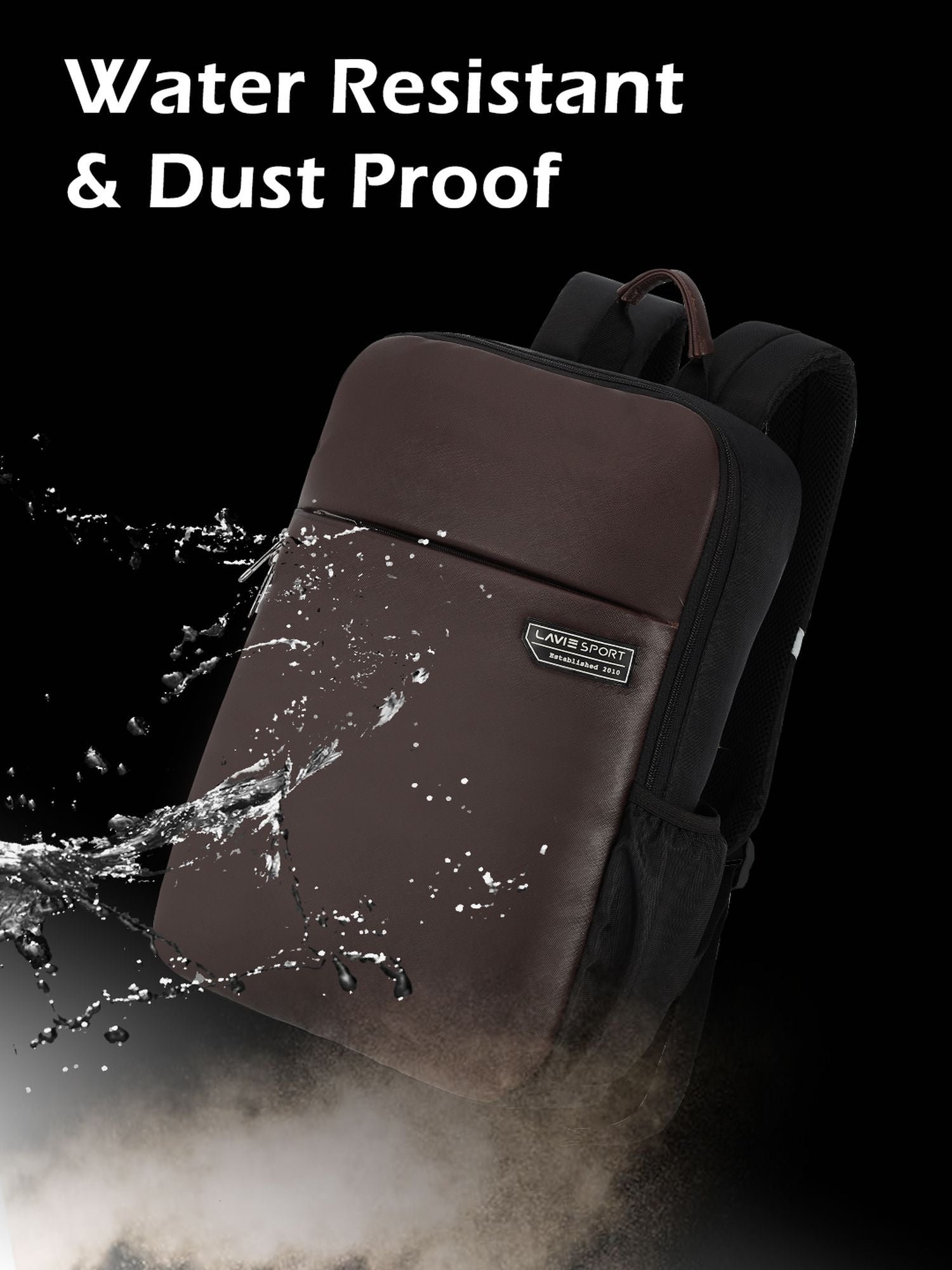 Lavie Sport Premier 21L Laptop Backpack For Men & Women Brown - Lavie World