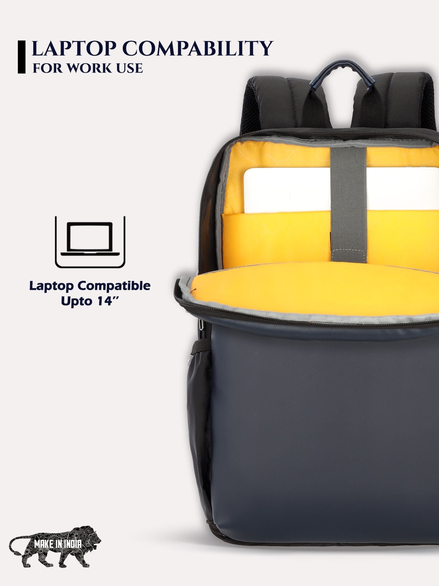 Lavie Sport Premier 21L Laptop Backpack For Men & Women Navy - Lavie World