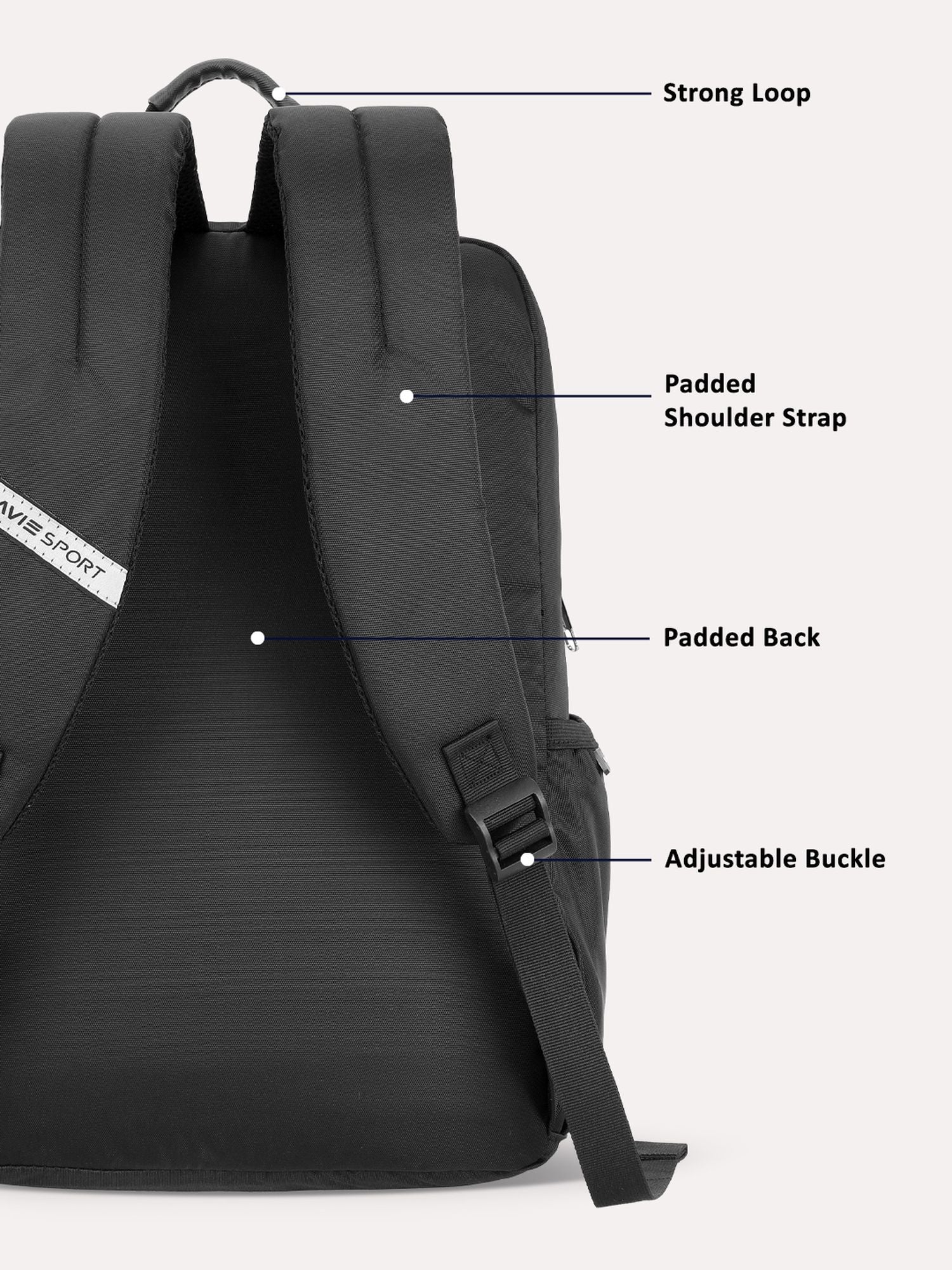 Lavie Sport Premier 21L Laptop Backpack For Men & Women Navy - Lavie World