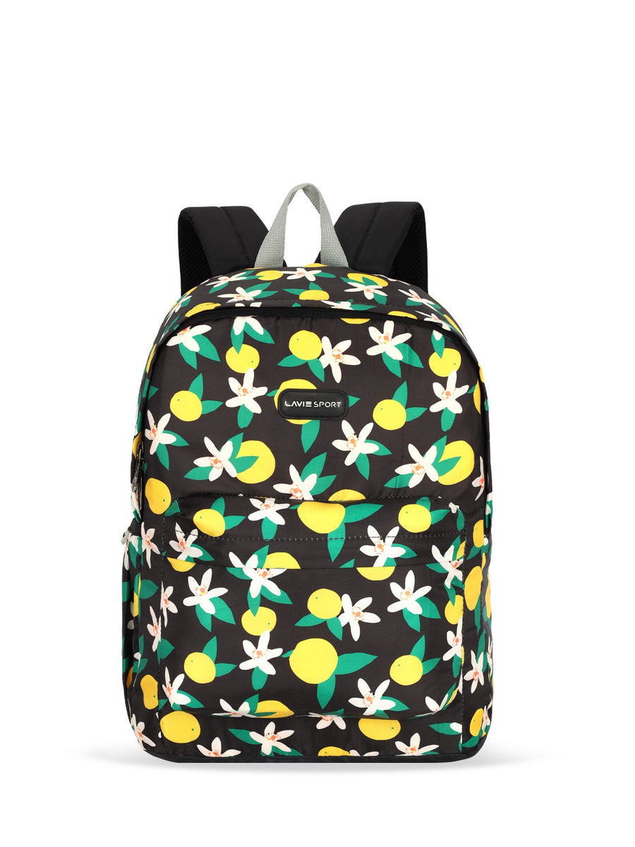 Lavie Sport Lime 18L Printed Casual Backpack School Bag for Girls Bla Lavie World