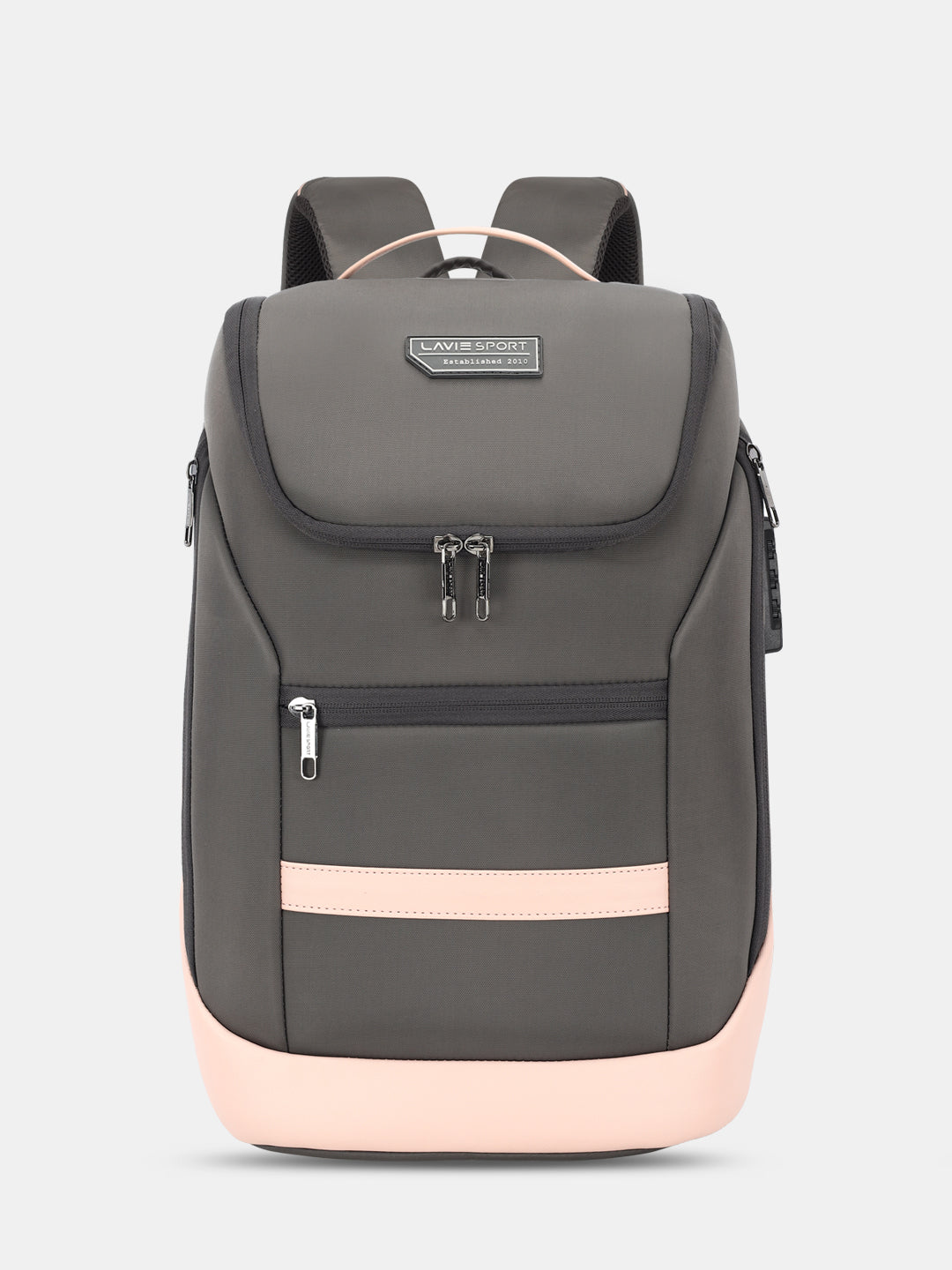Lavie Sport Emperor 24L Anti-theft Laptop Backpack For Men & Women - Pink/Grey Colour