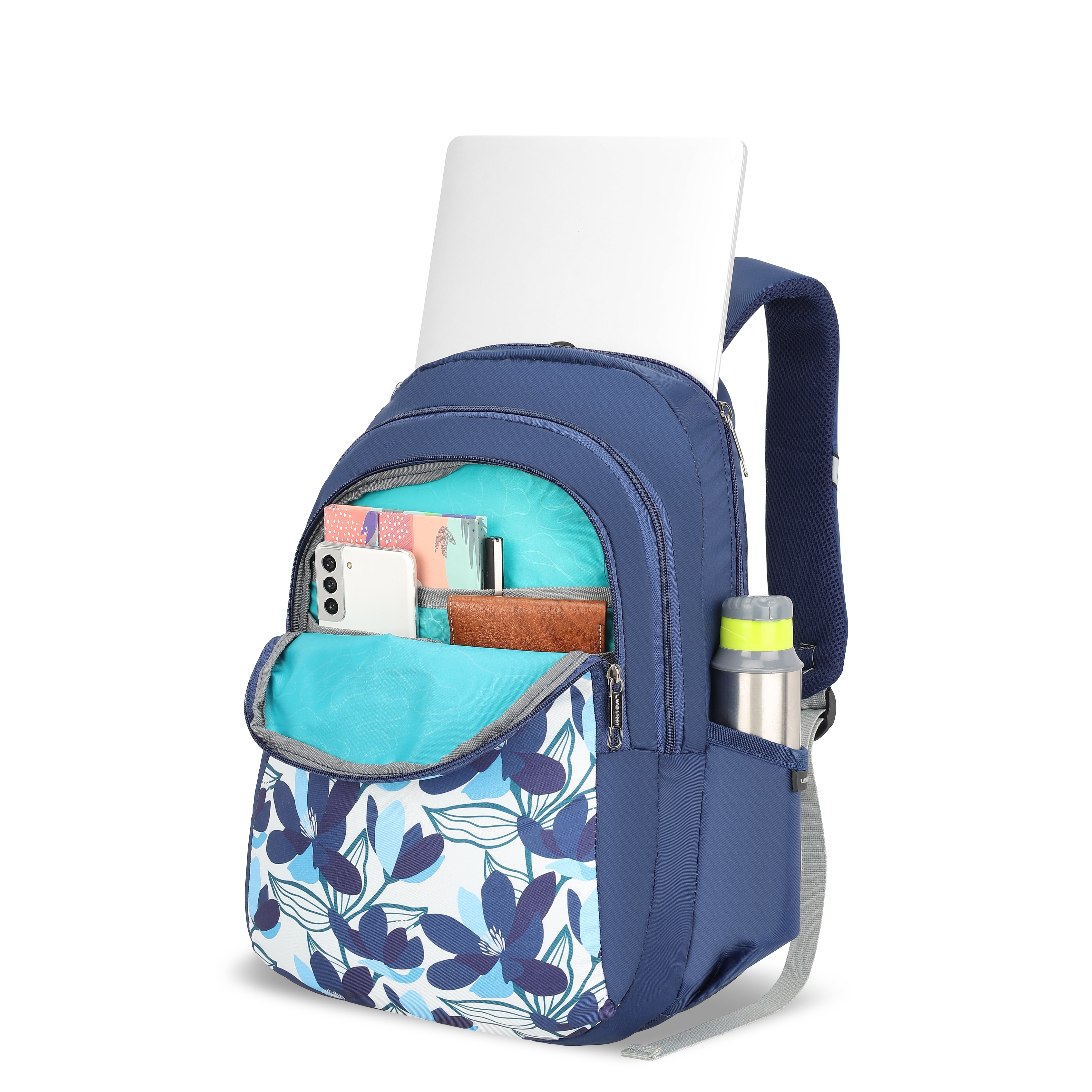 Lavie Sport Carolina 26L Printed 17" School Backpack for Girls (Navy)