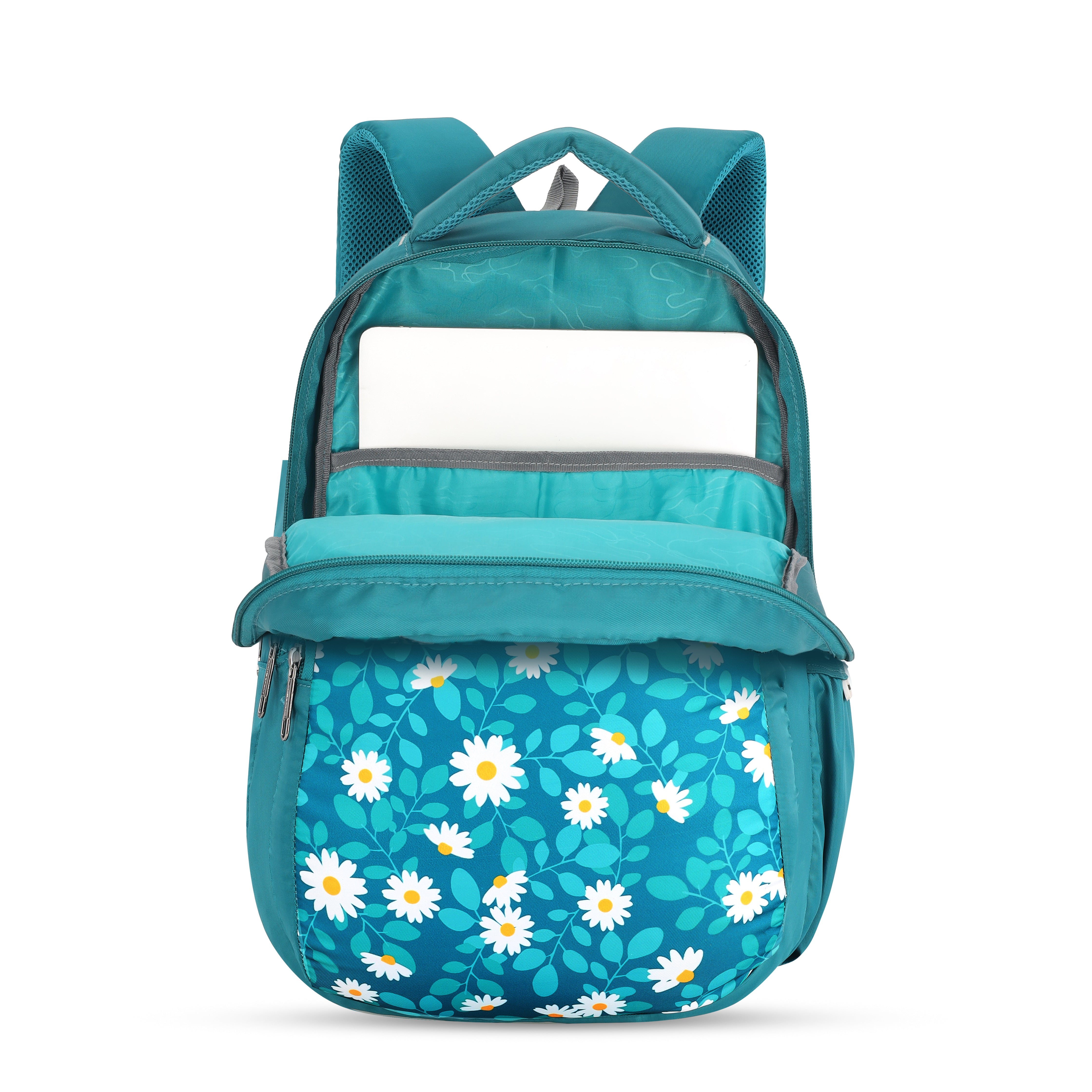 Lavie Sport Chamomile 26L Printed 17" School Backpack for Girls (Teal)