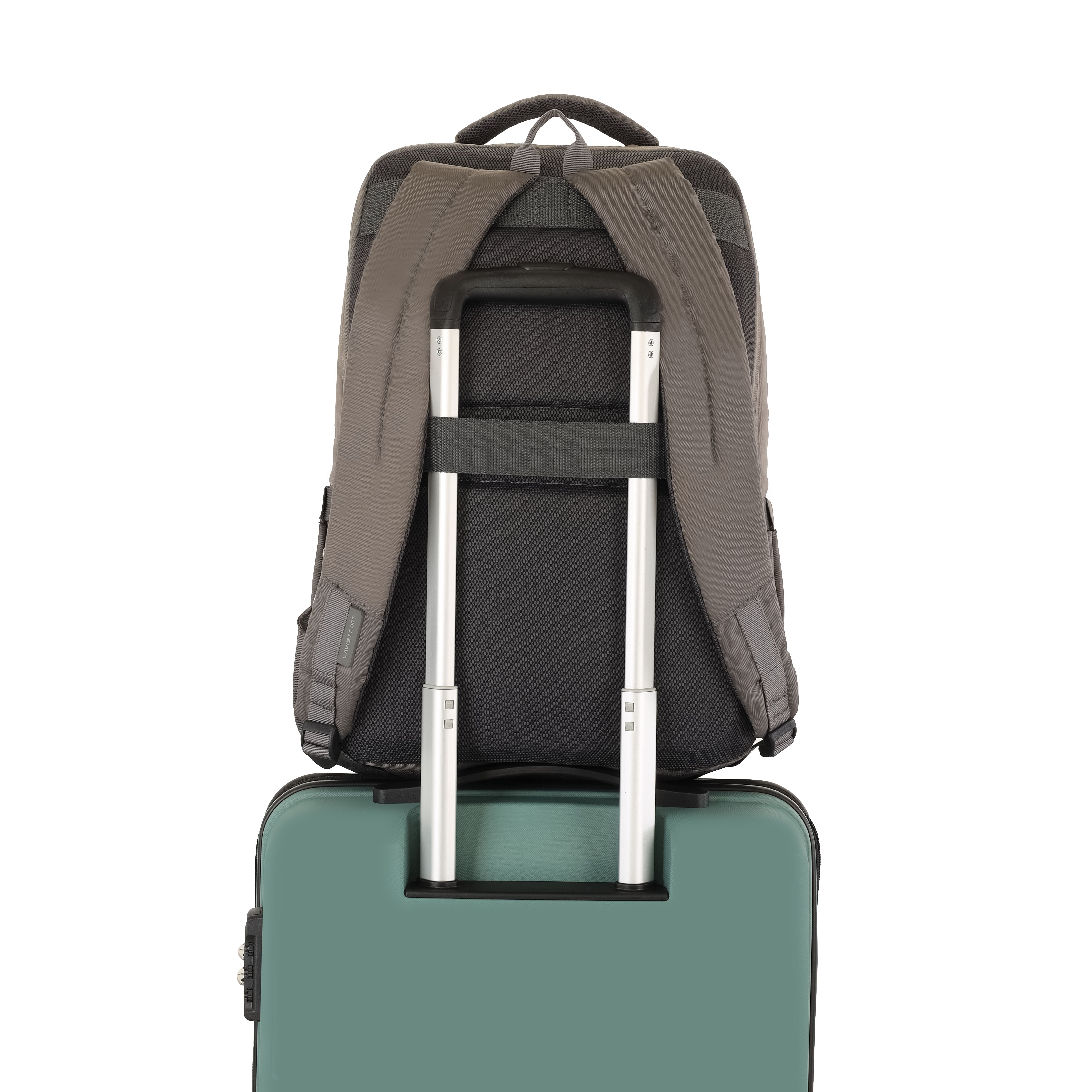 Lavie Sport Pioneer 24L Laptop Backpack with Trolley Sleeve For Men & Women (P. Blue)