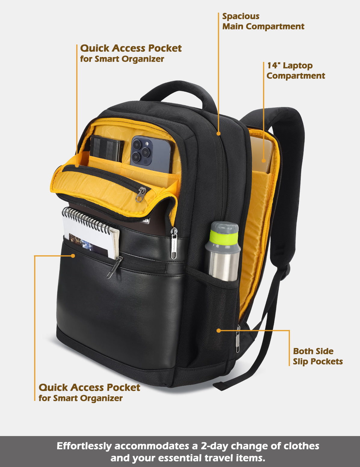 Pioneer 24L Laptop Backpack With Trolley Sleeve