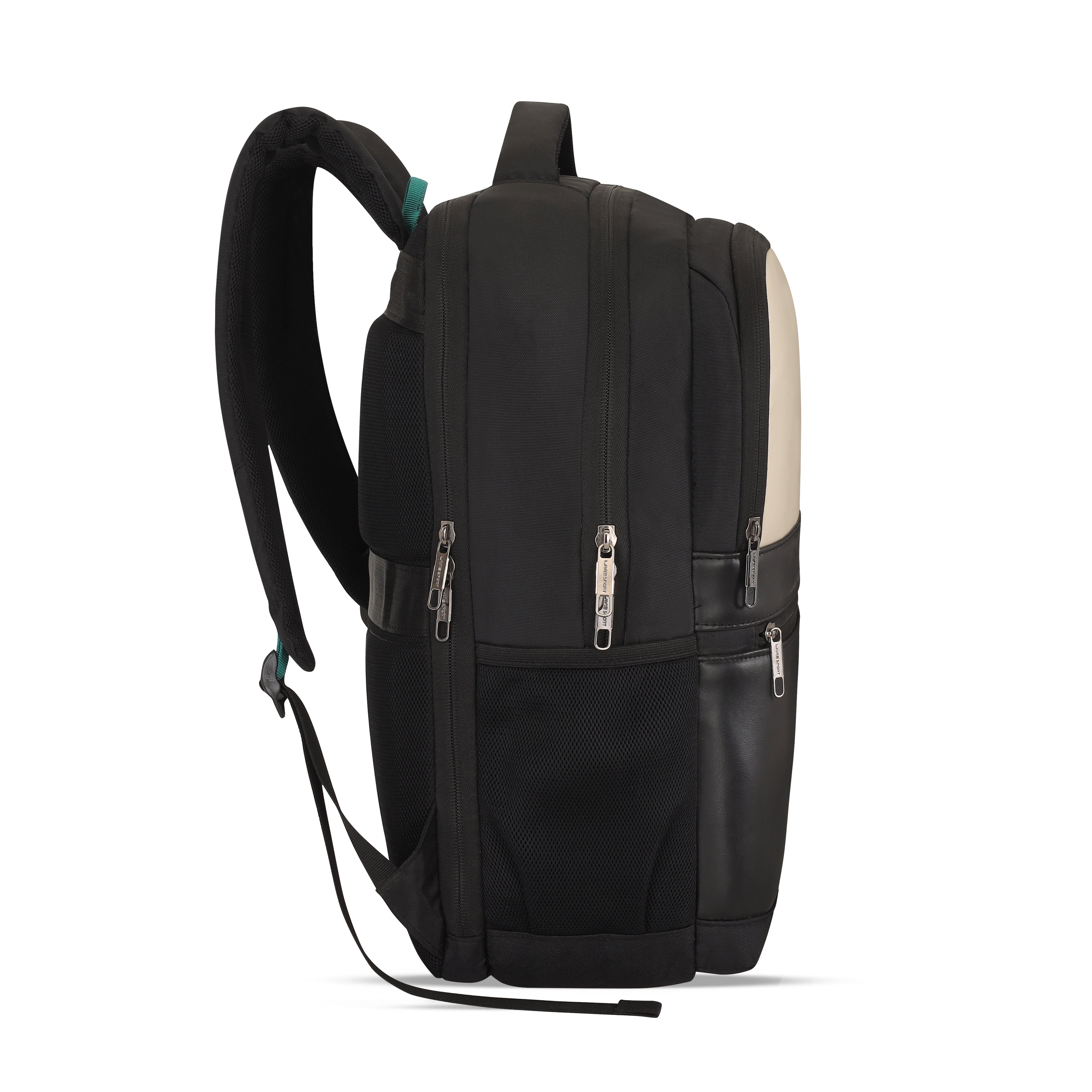 Lavie Sport Pioneer 24L Laptop Backpack with Trolley Sleeve For Men & Women (Black/Off white)