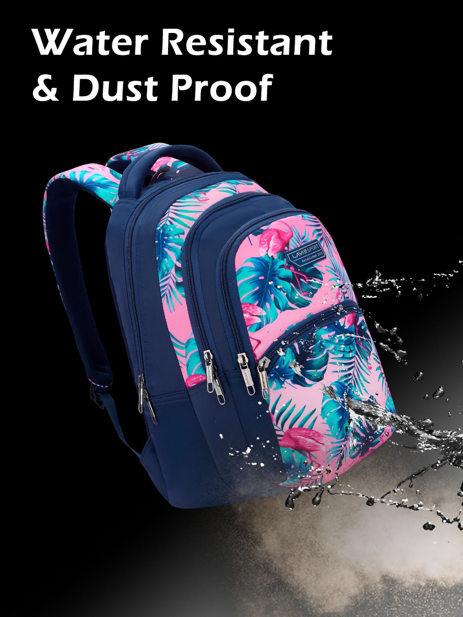 Flamingos Backpack Navy