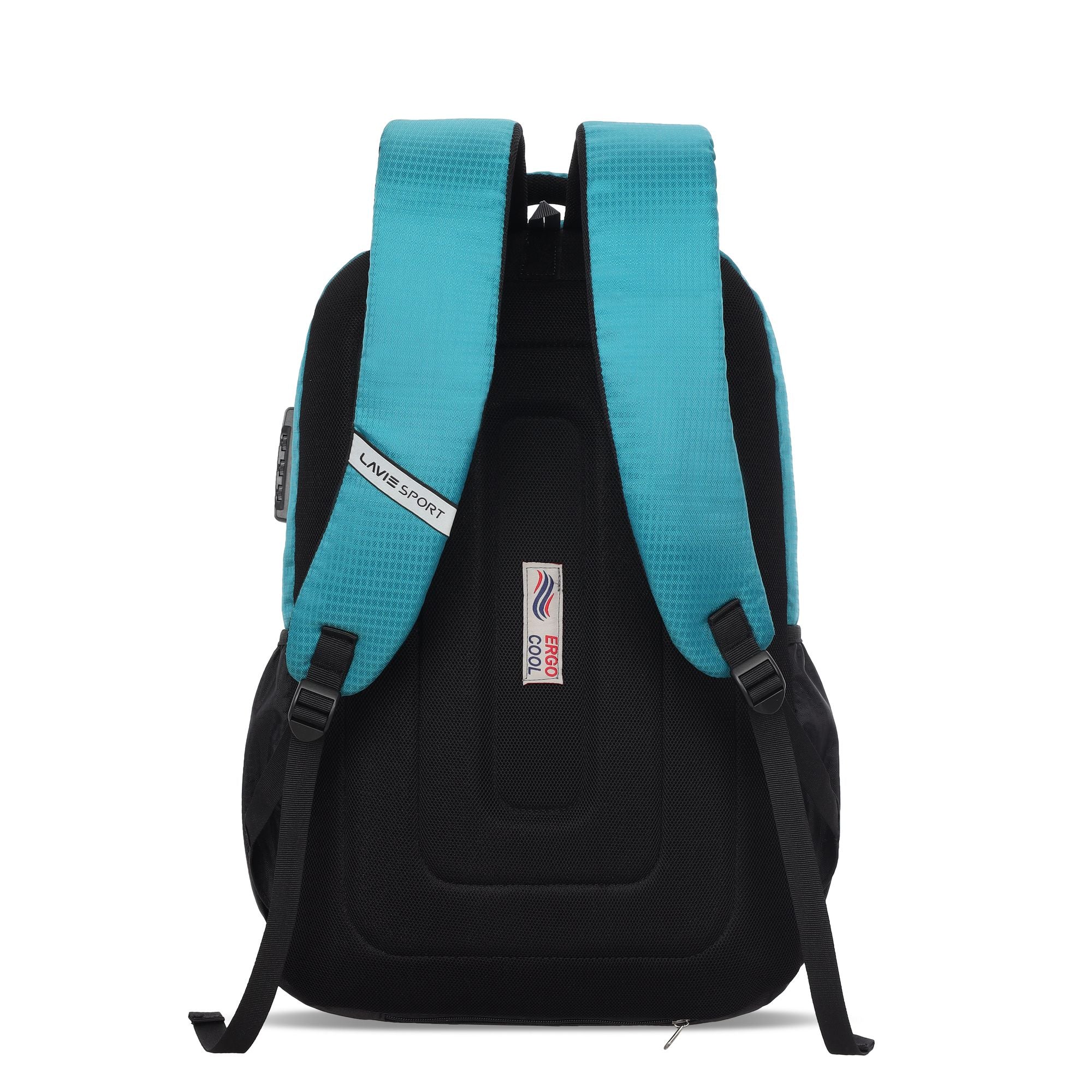 Pulse Laptop Backpack Compatible Rain Cover Combi Lock Black/Teal