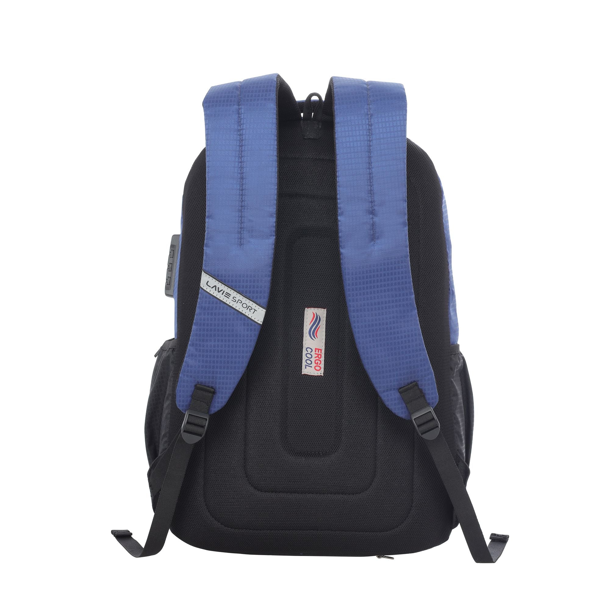Pulse Laptop Backpack Compatible Rain Cover Combi Lock Black/R.Blue
