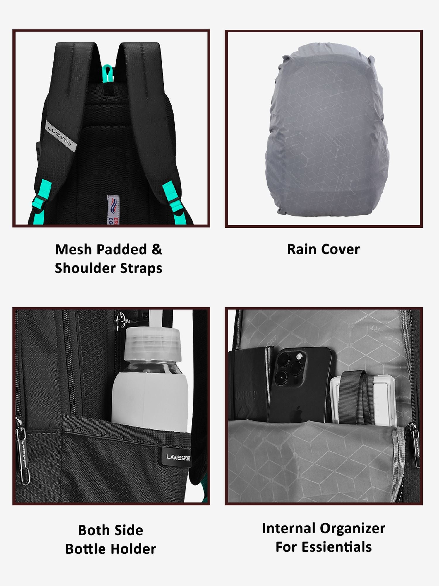 Lavie Maverick Laptop Backpack Black