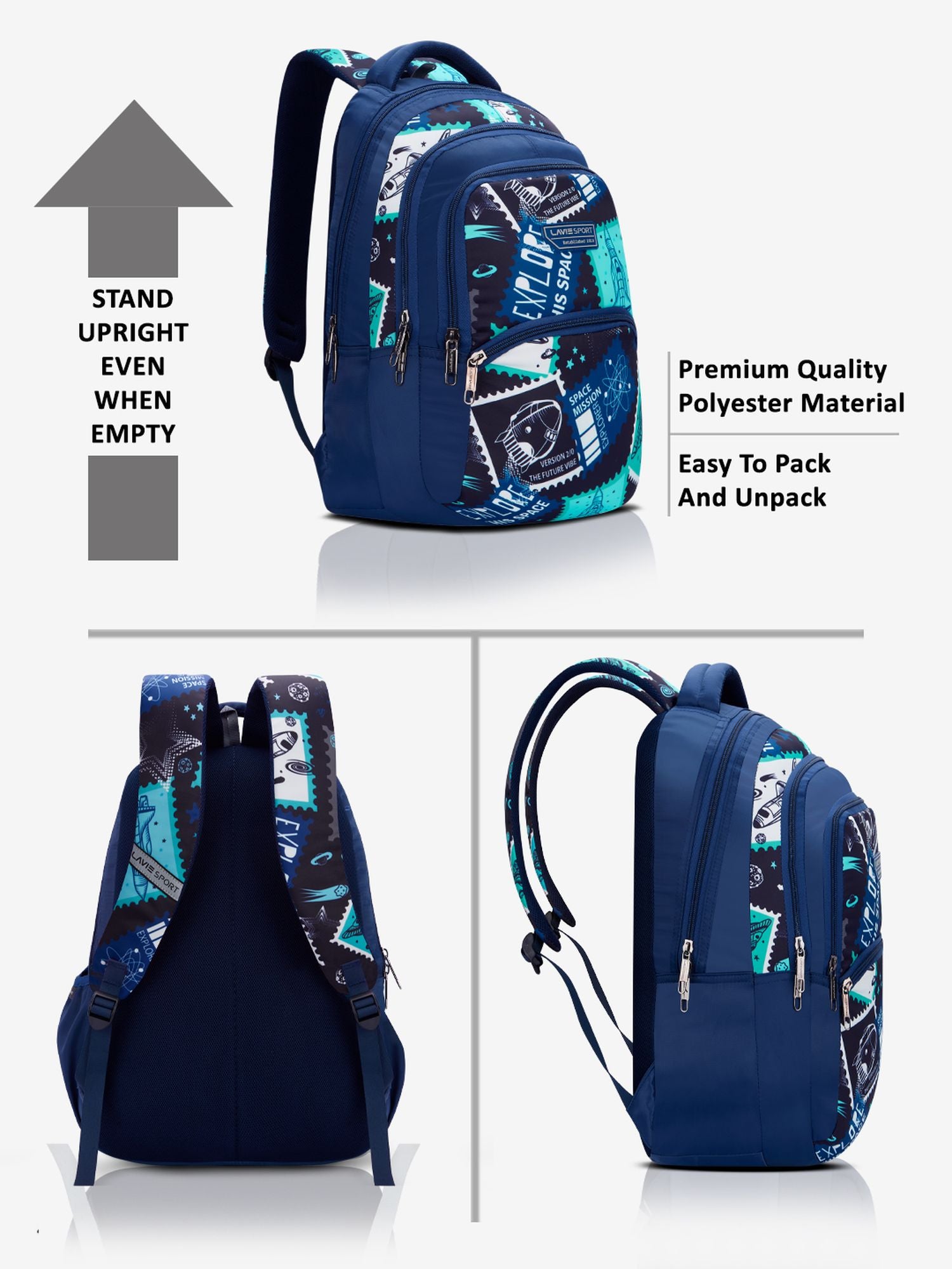 Spaceship Backpack Navy