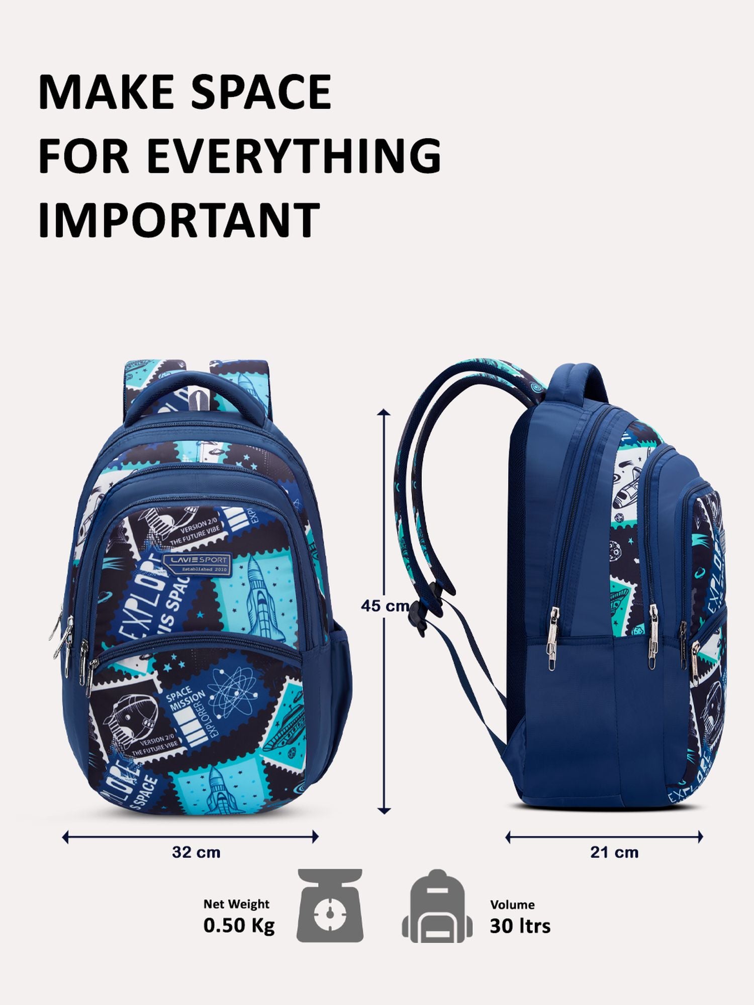 Spaceship Backpack Navy