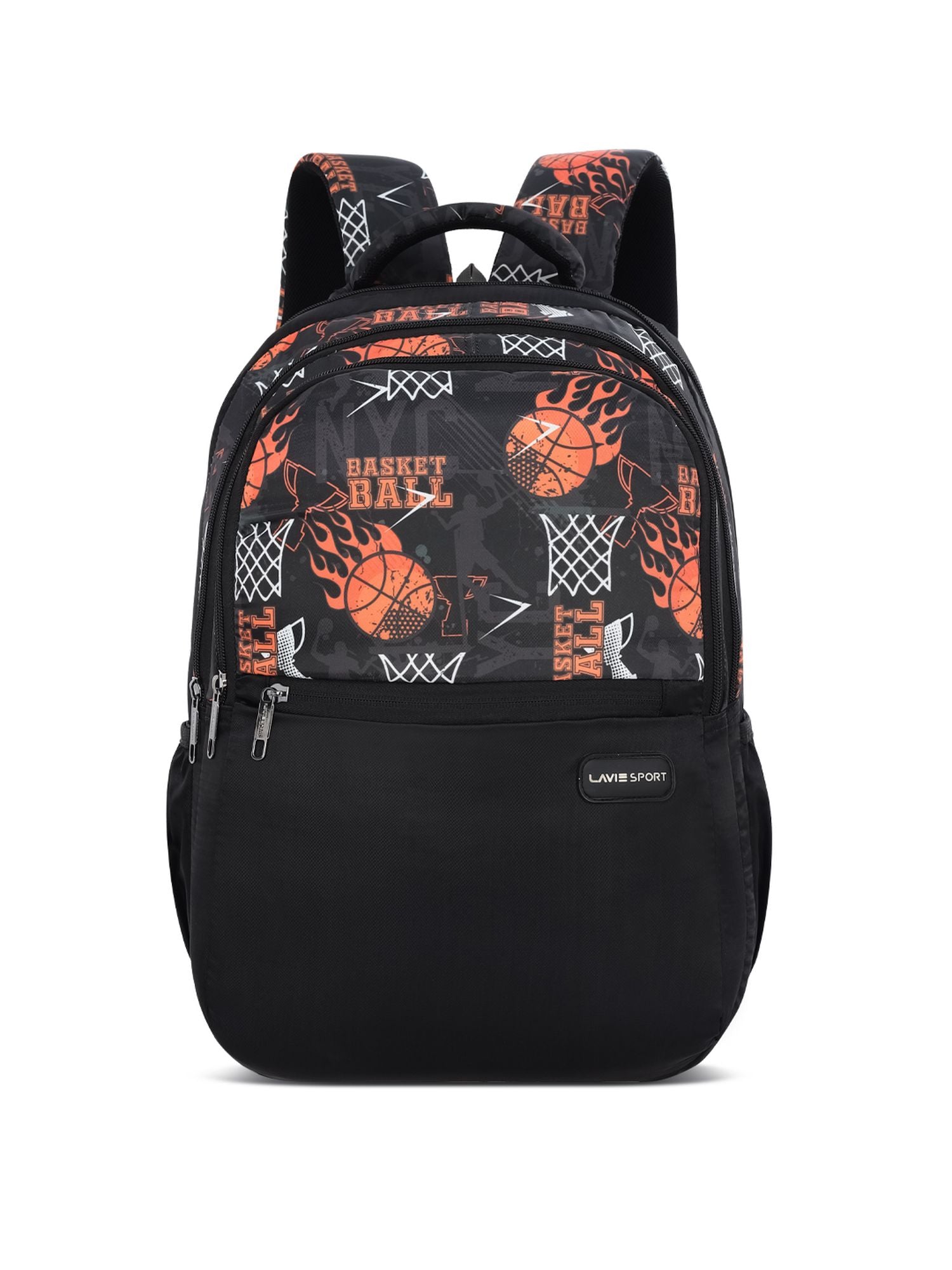 Basketball Backpack Laptop Compatible Raincover Black