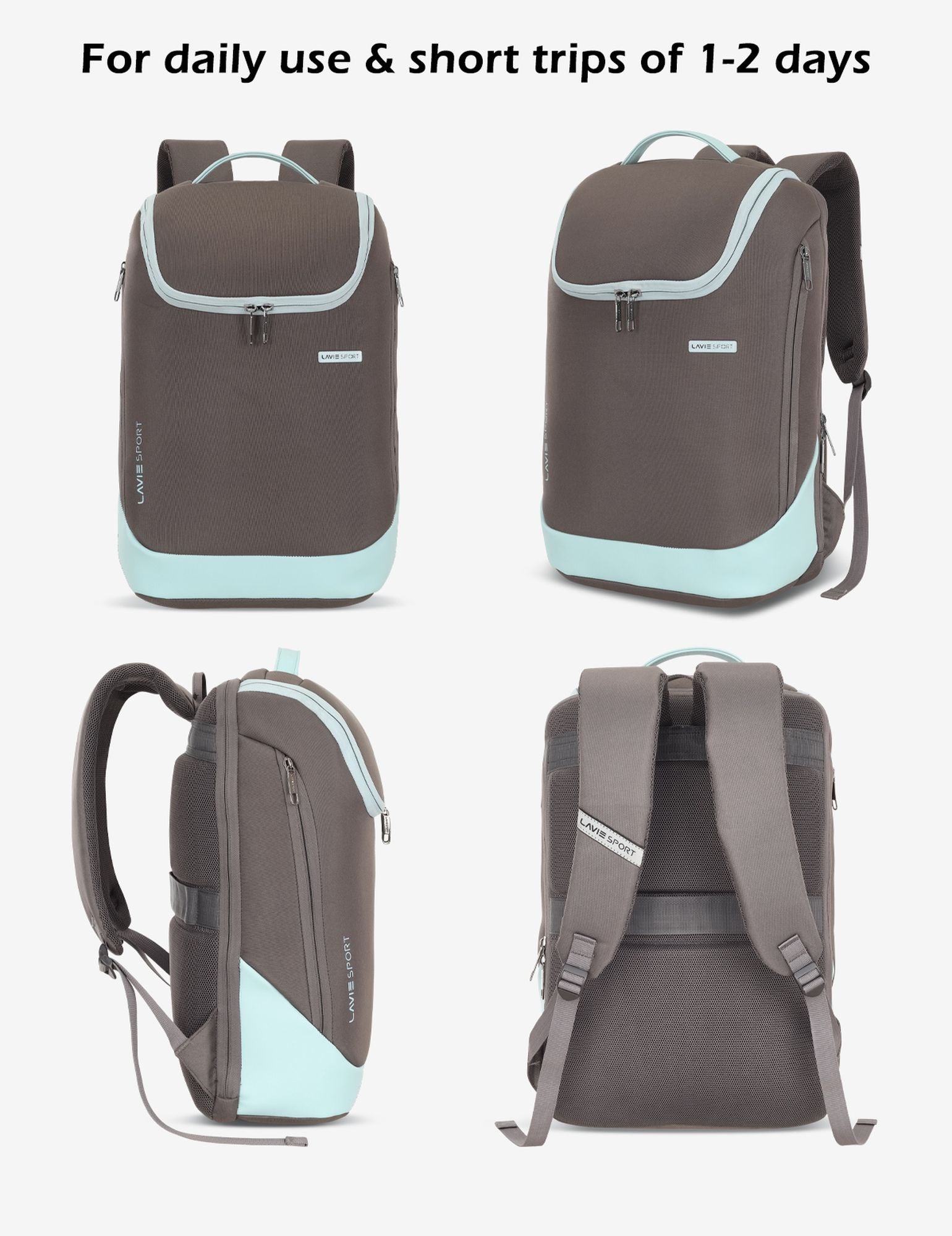 Duke Backpack Laptop Compatible Grey/Pblue