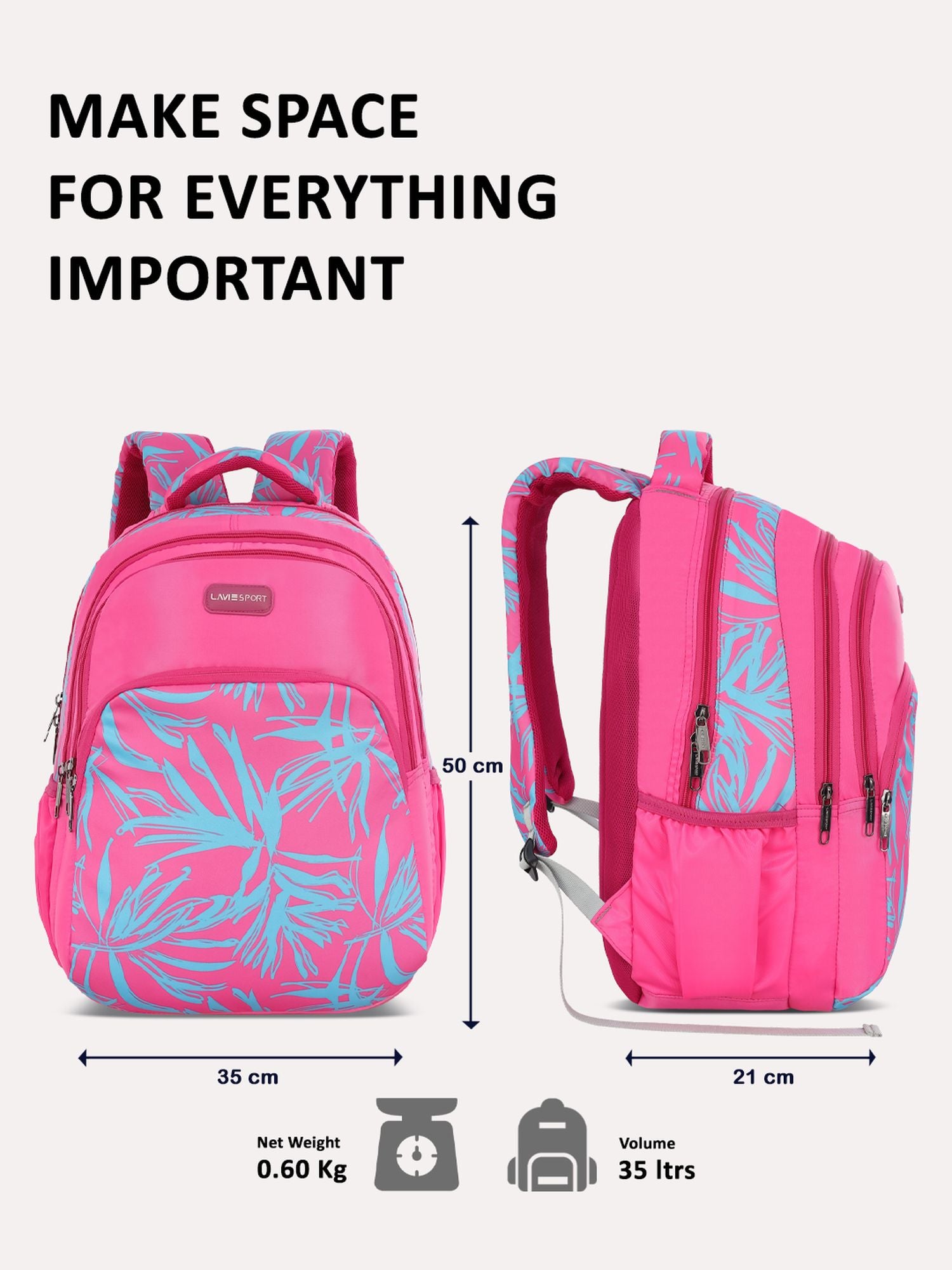 Pixie Backpack Laptop Compatible Raincover Magenta
