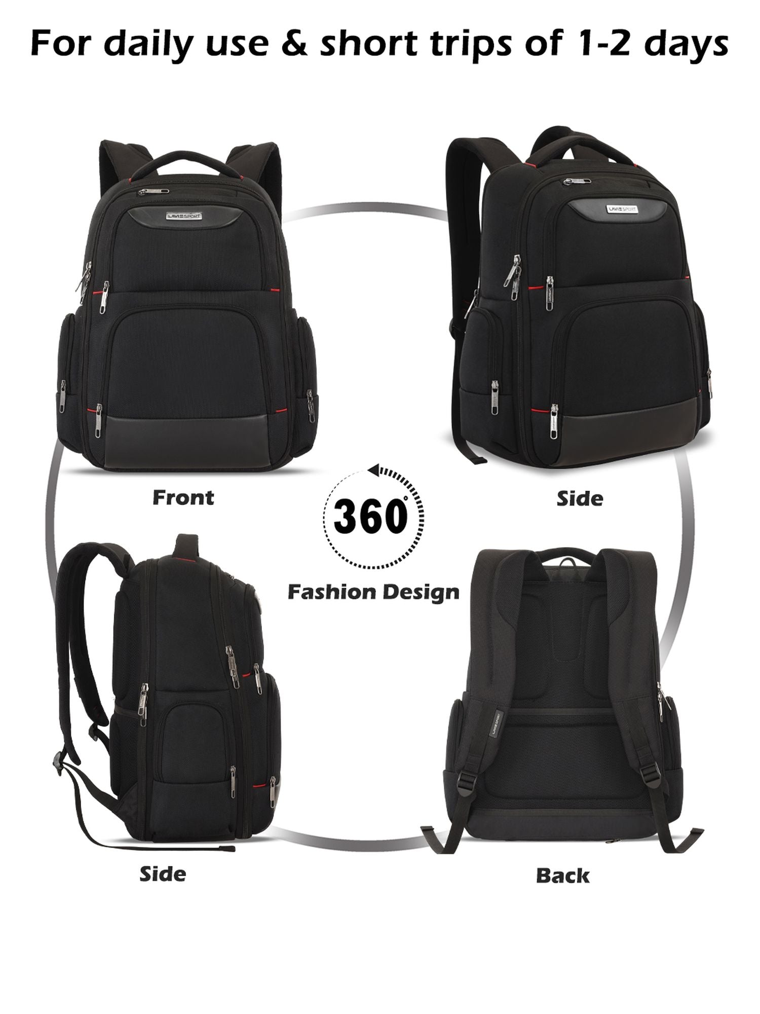 Business Elite Professional Laptop Backpack Trolley Sleeve Black