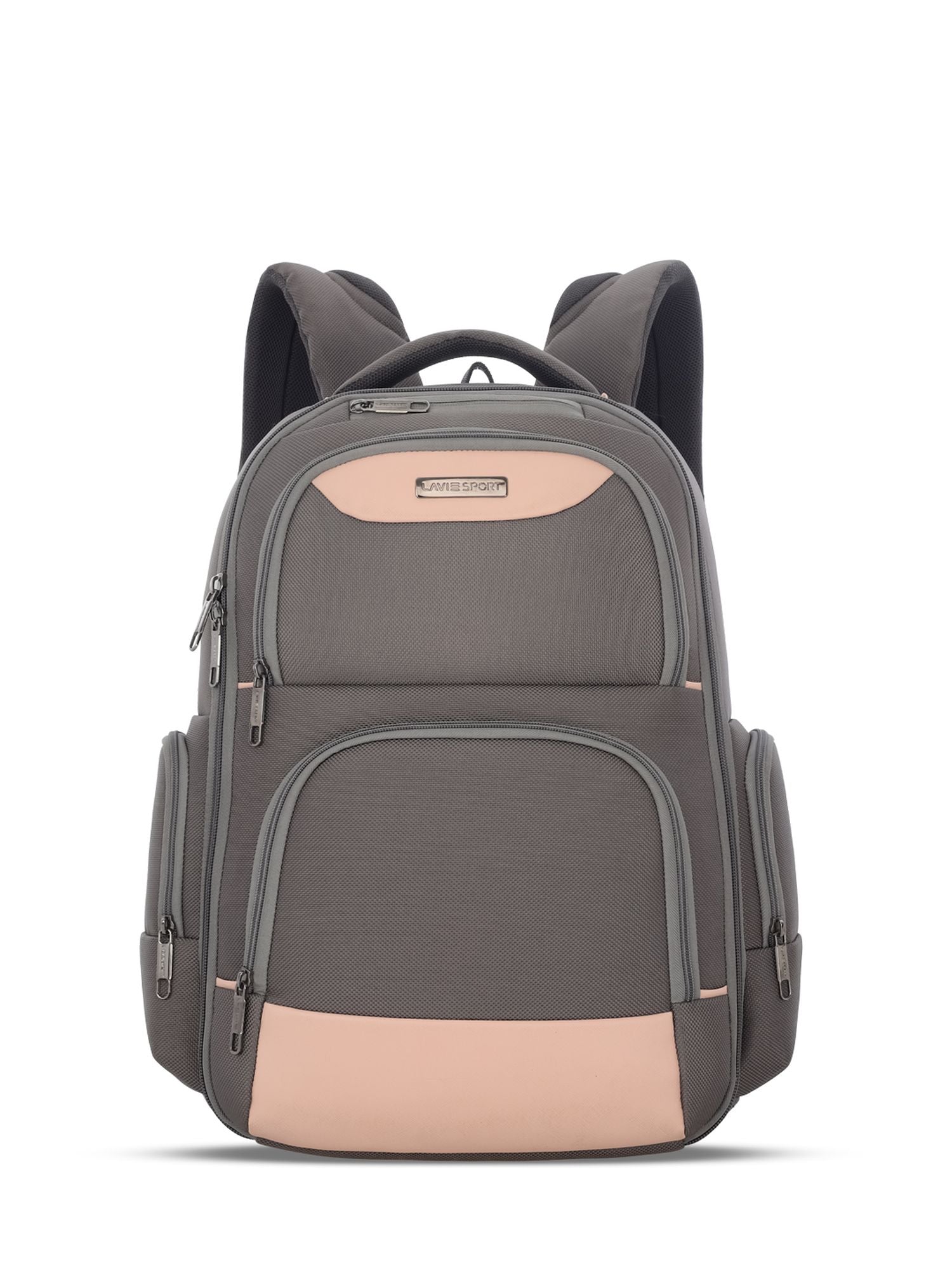 Business Elite Professional Laptop Backpack Trolley Sleeve Grey/Pink