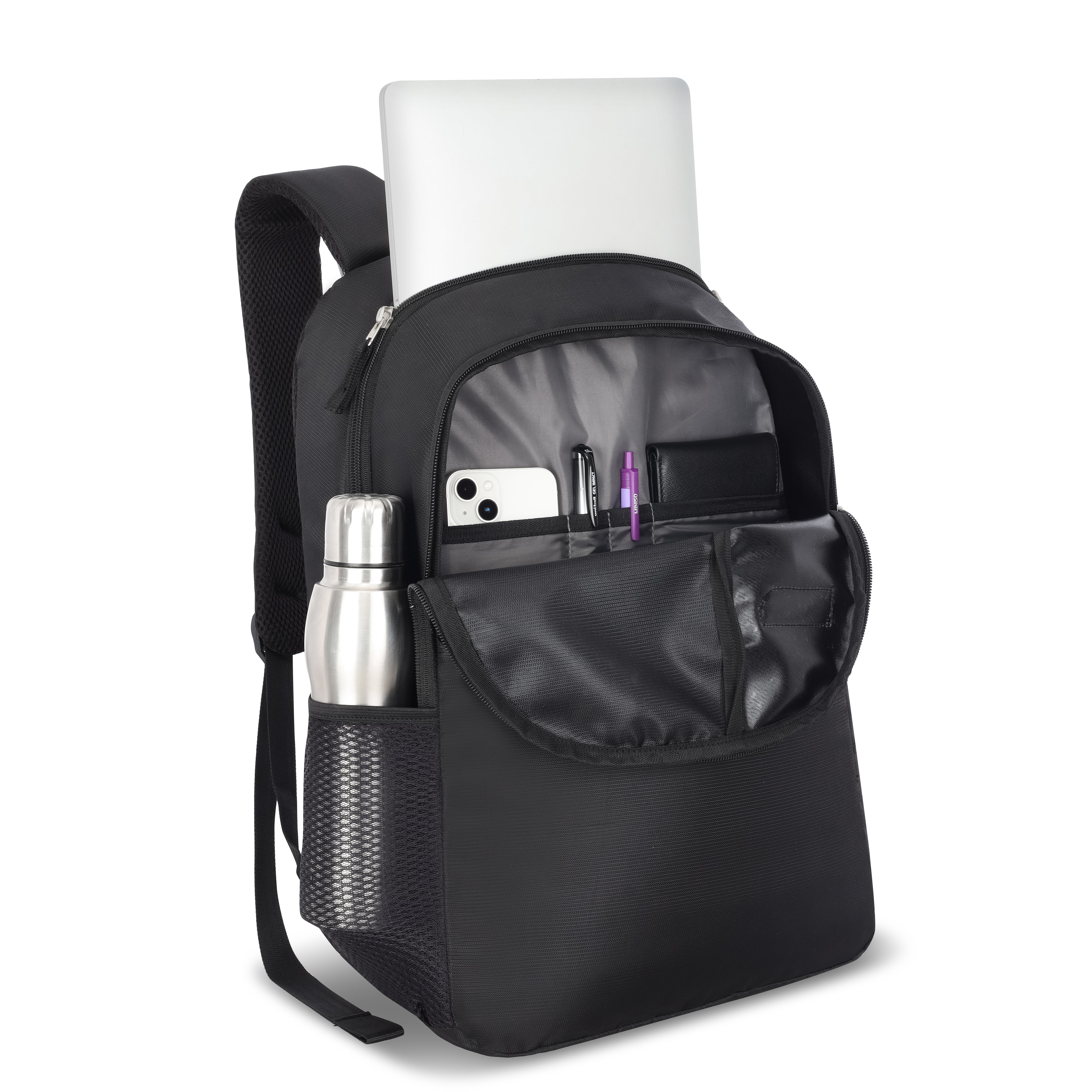 25L Segno Laptop Backpack Laptop Compatiable Black