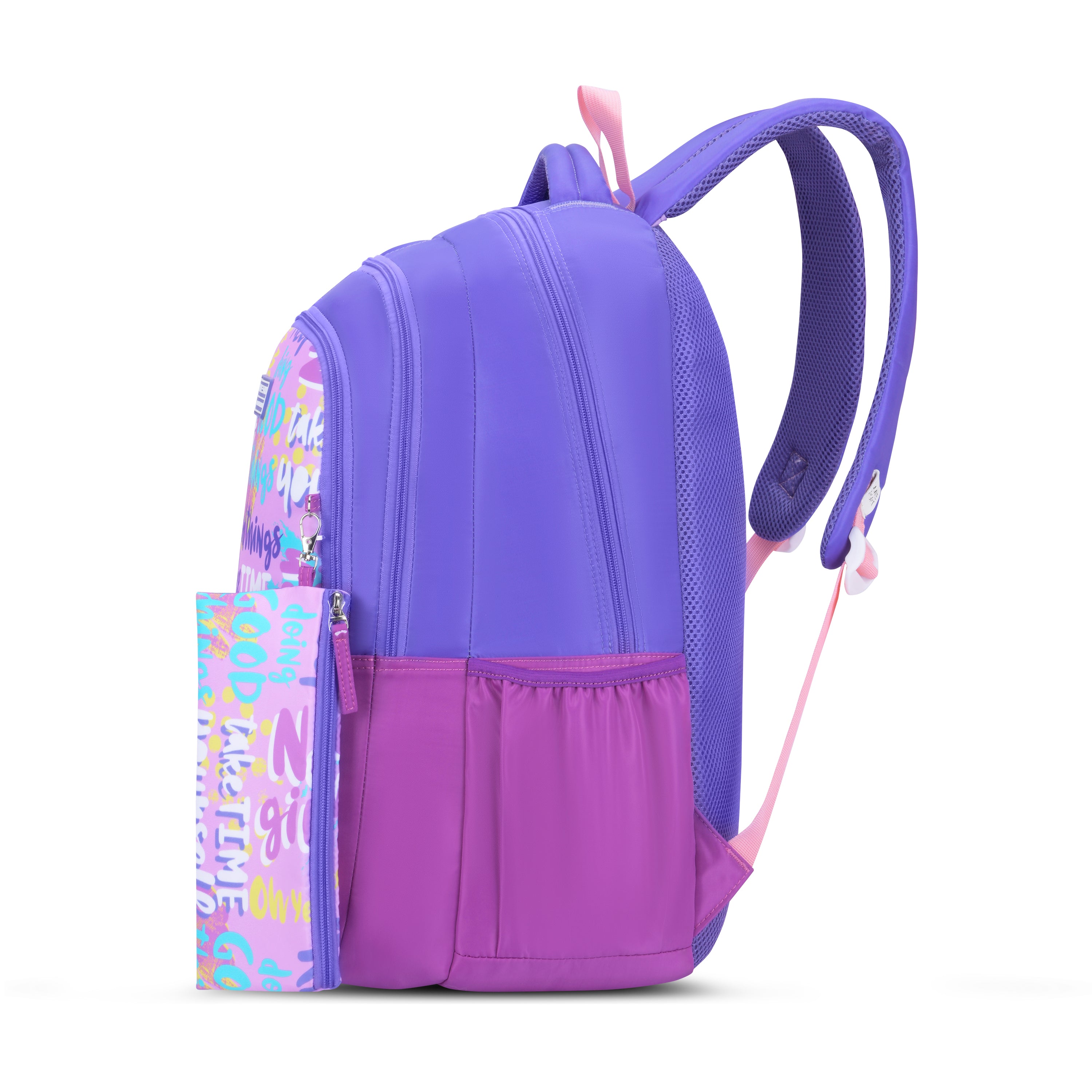 Lavie Sport 36L Goodvibes Backpack | 19 inches | Laptop Compatiable | Pencil Pouch |(Pink)