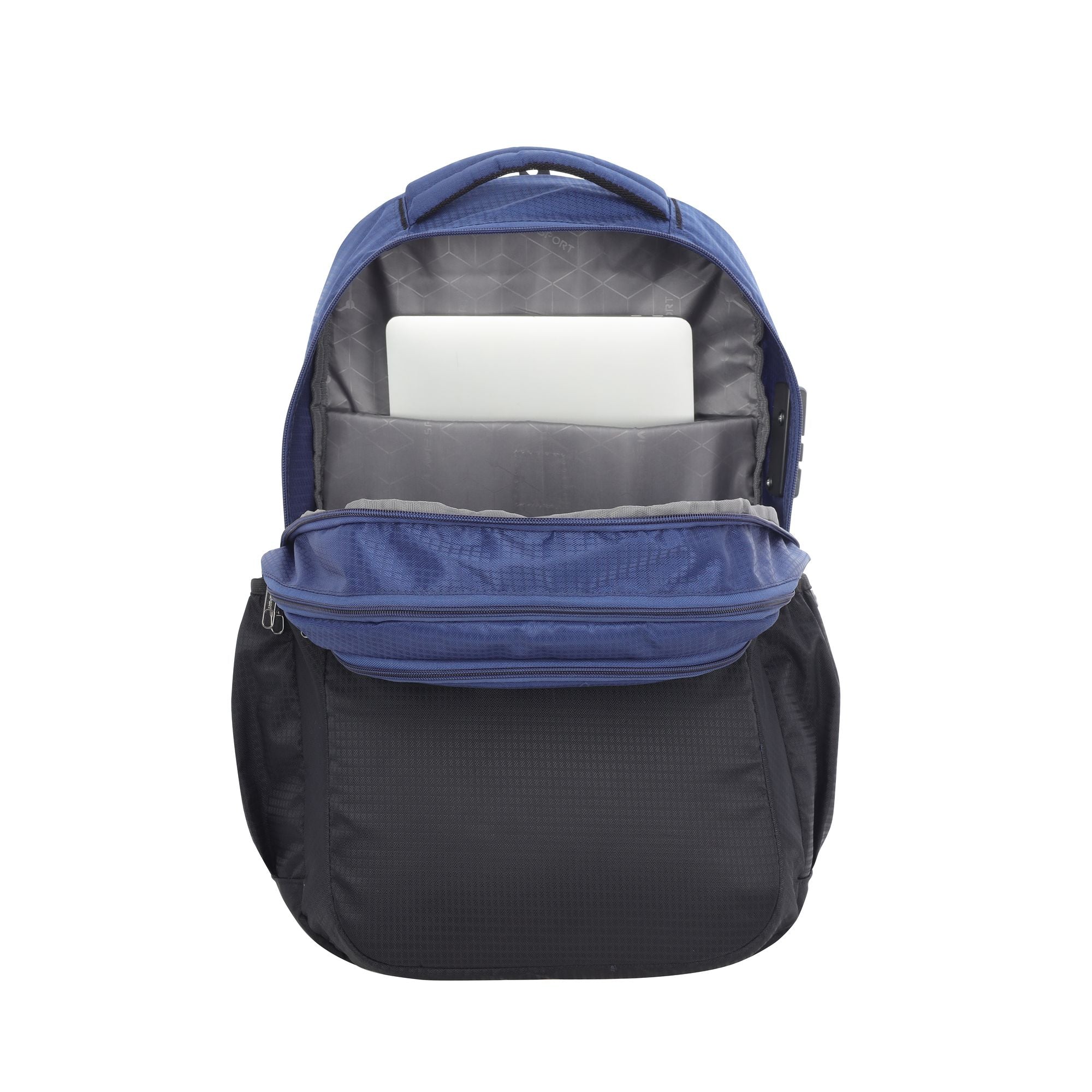 Centric Laptop Backpack Compatible Rain Cover Combi Lock Black/R.Blue
