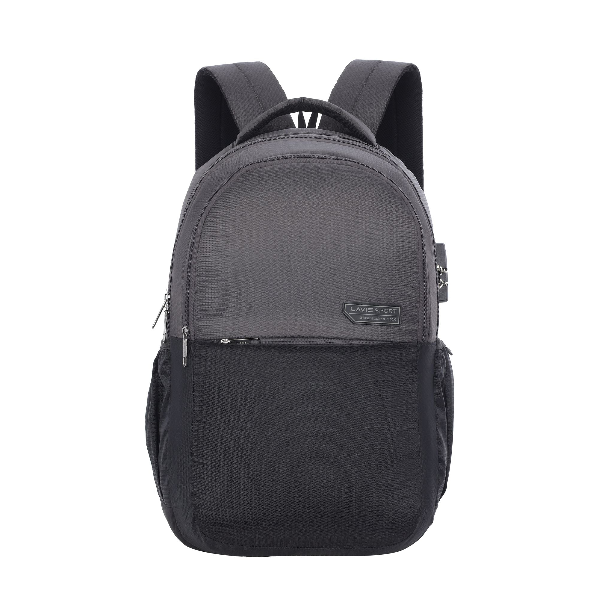 Centric Laptop Backpack Compatible Rain Cover Combi Lock Black/Grey