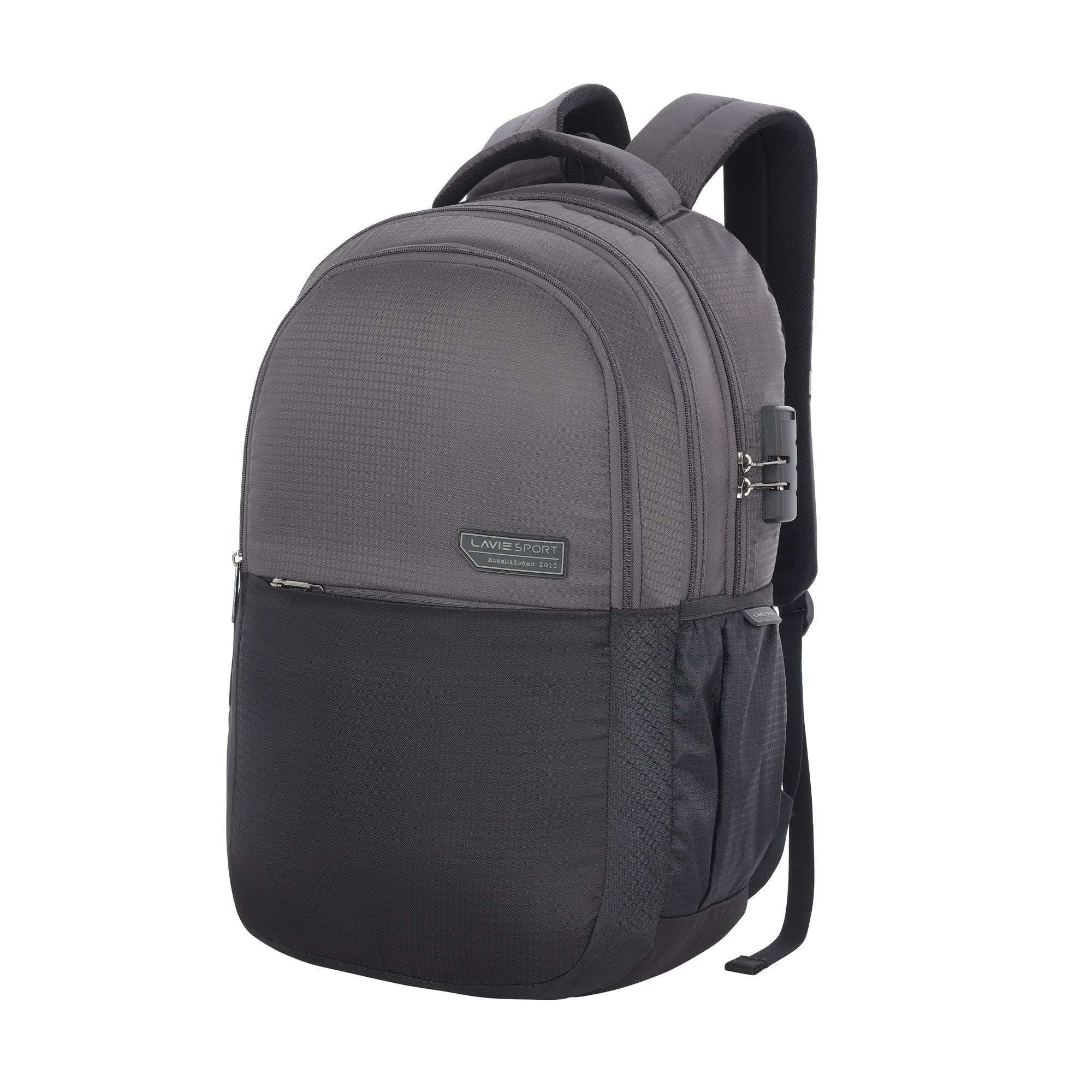 Centric Laptop Backpack Compatible Rain Cover Combi Lock Black/Grey