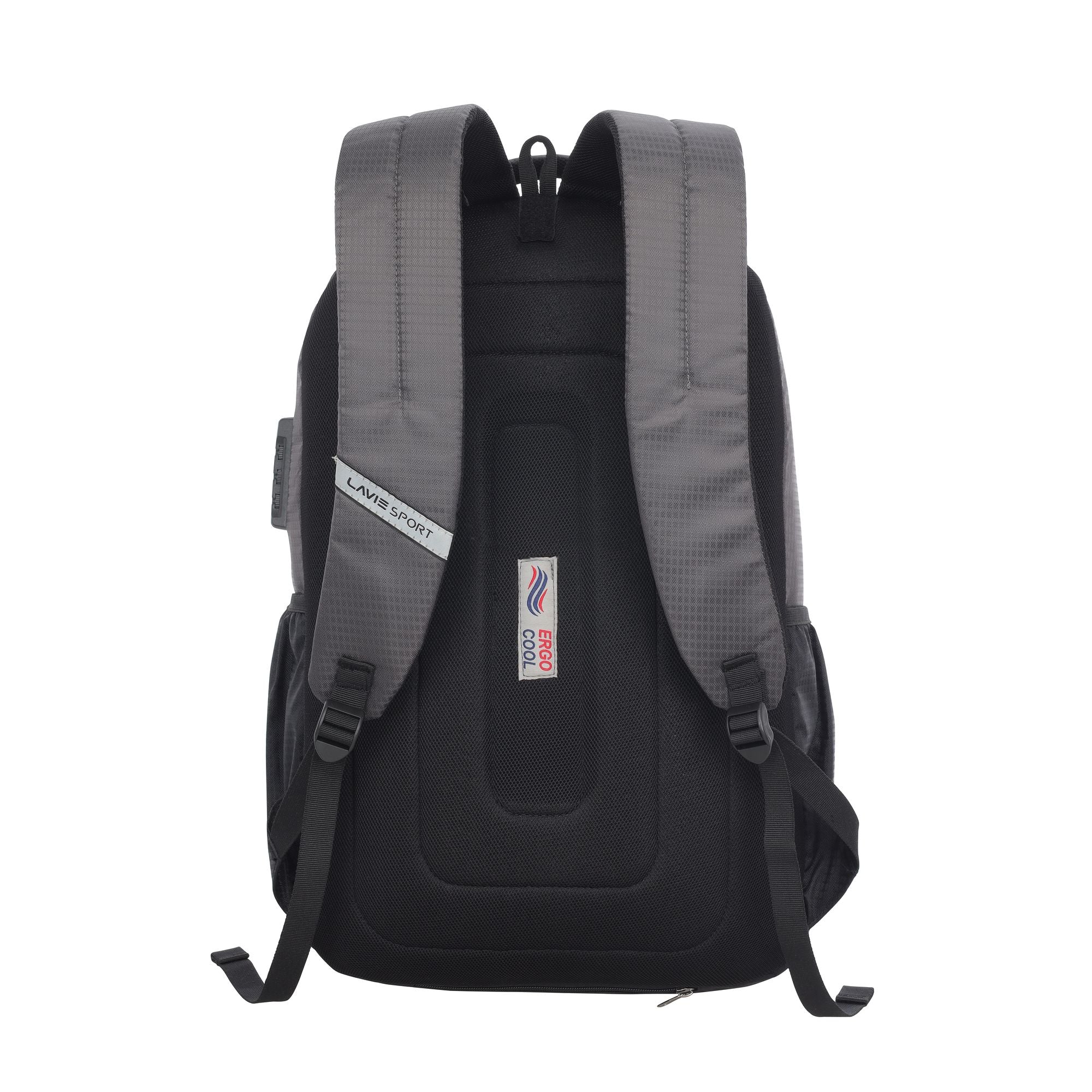 Centric Laptop Backpack Compatible Rain Cover Combi Lock Black/Grey