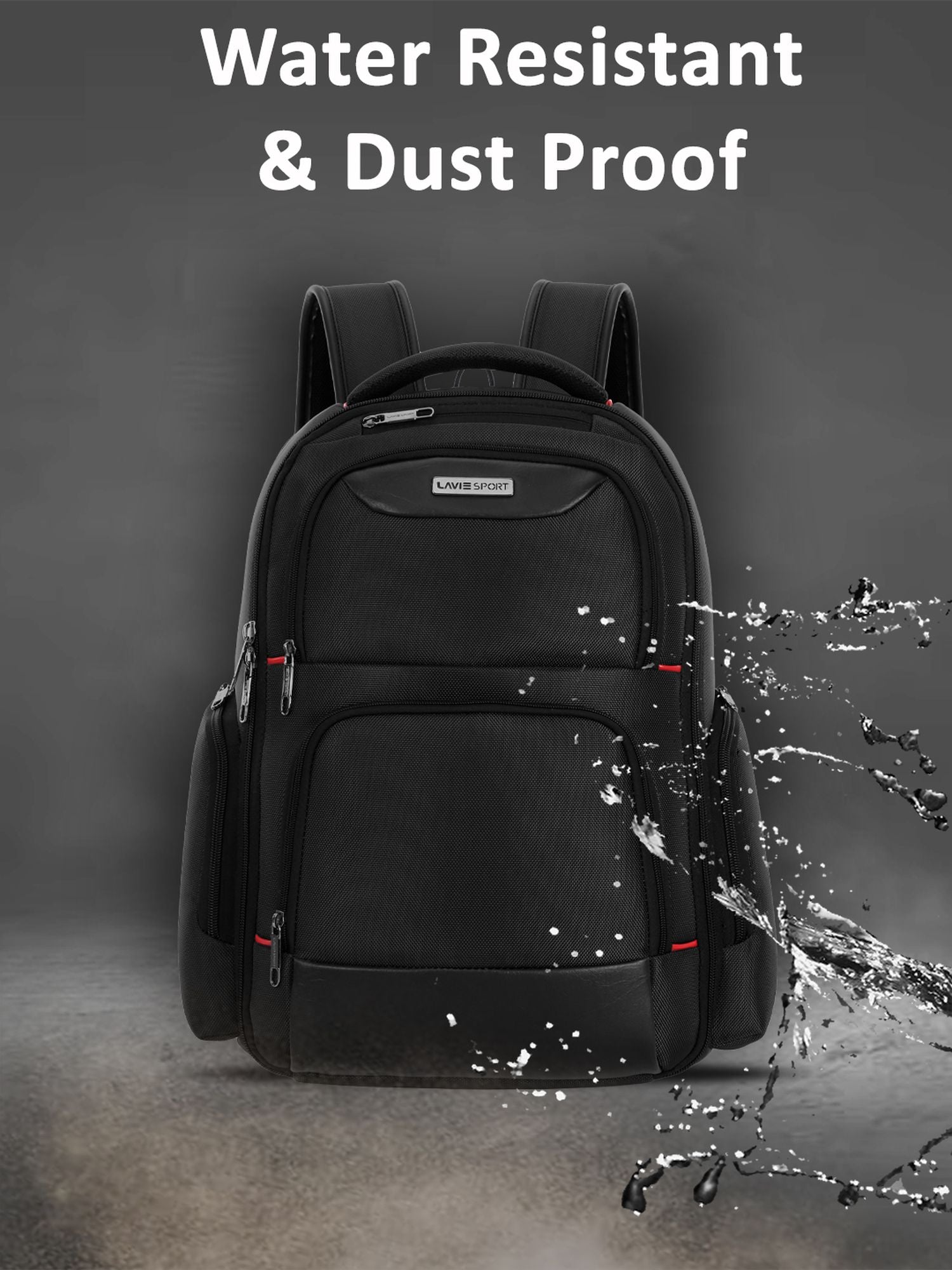 Business Elite Multifunctional Laptop Backpack Trolley Sleeve Black