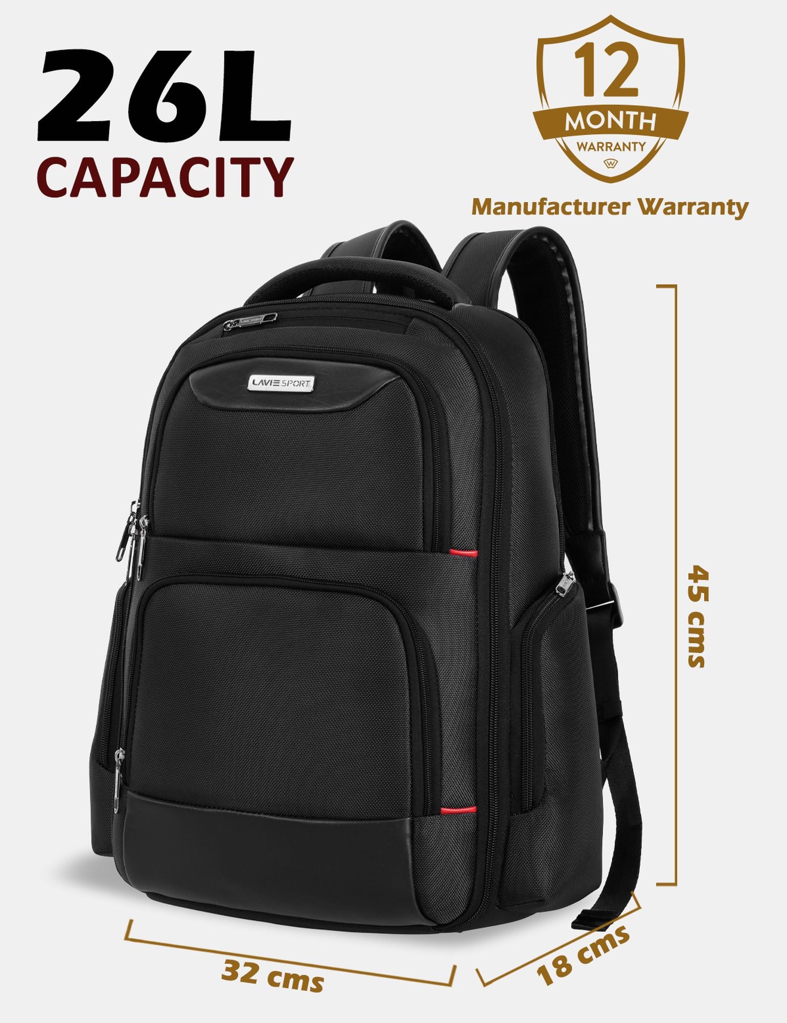 Business Elite Multifunctional Laptop Backpack Trolley Sleeve Black