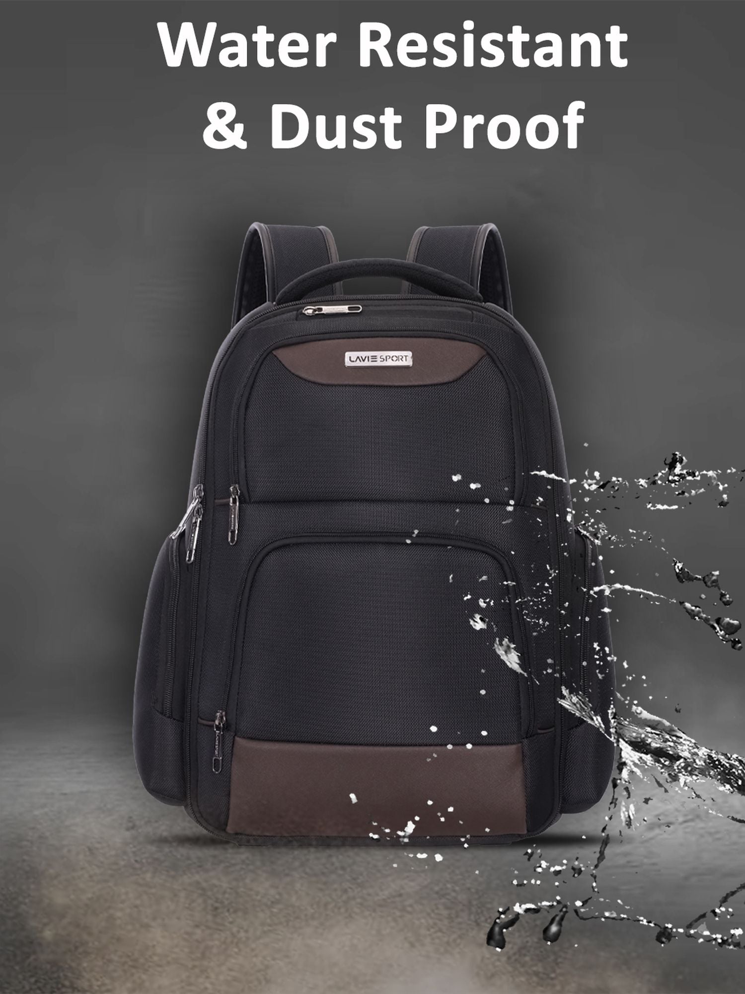 Business Elite Multifunctional Laptop Backpack Trolley Sleeve Black/Choco