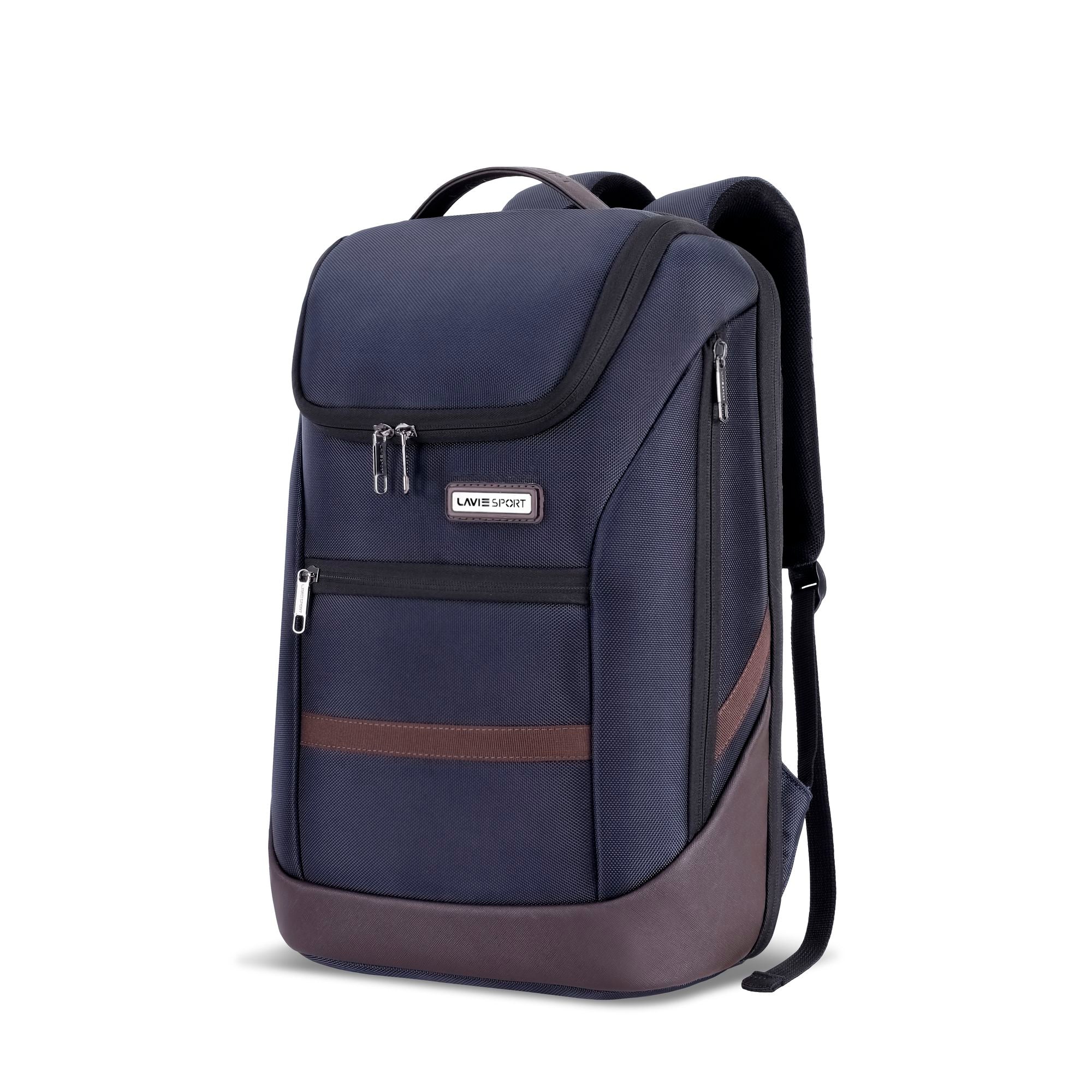 EmperorX Laptop Backpack Navy/Brown