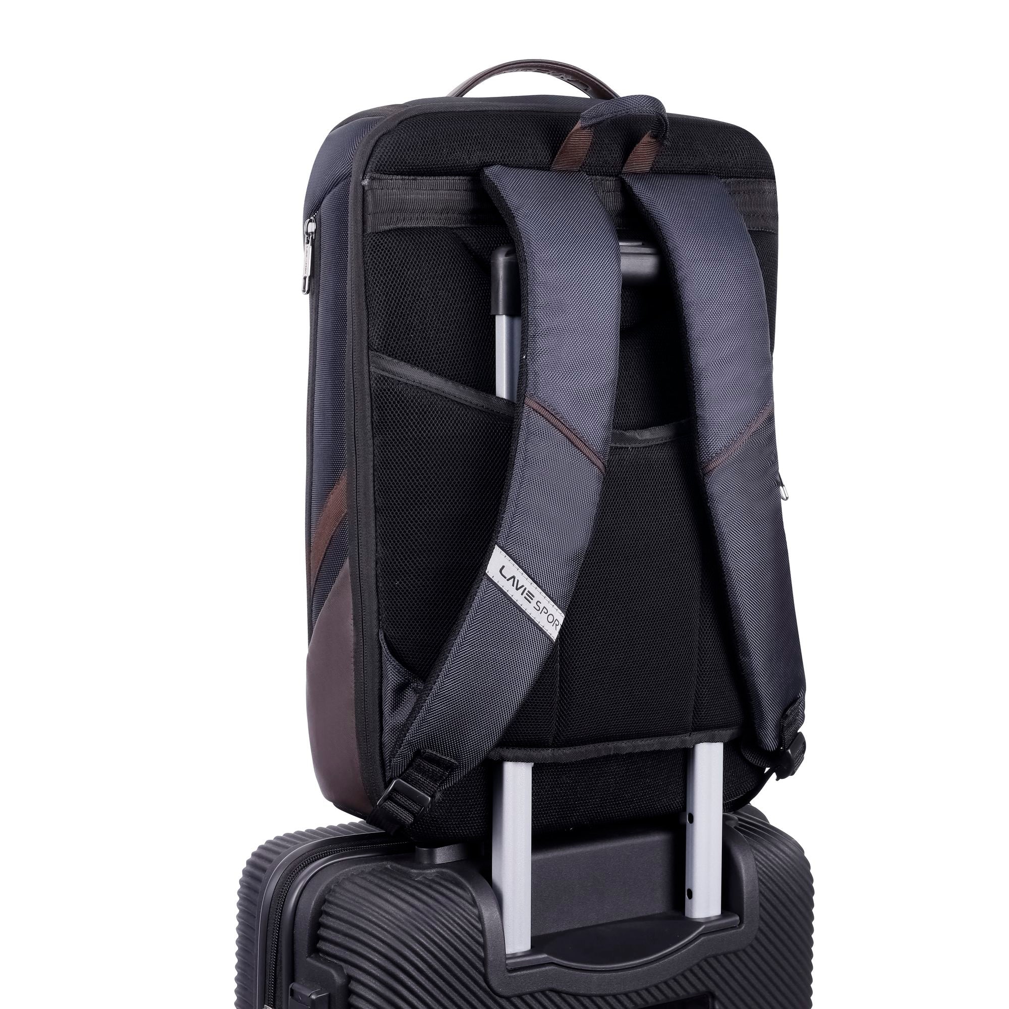 EmperorX Laptop Backpack Navy/Brown