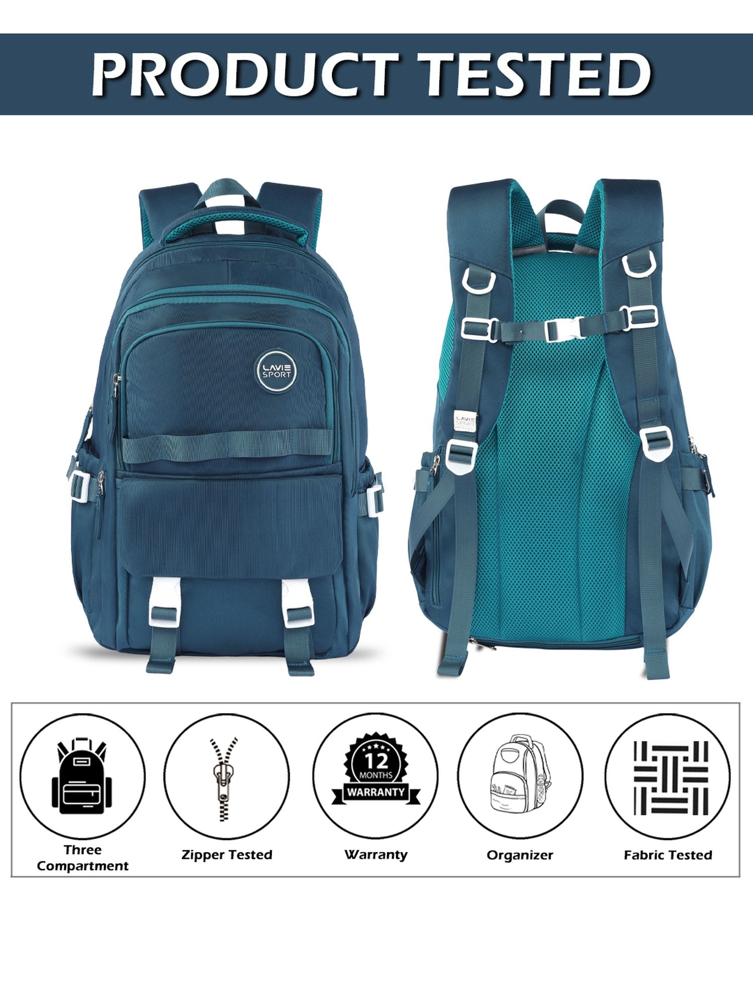 Enchant Laptop Backpack Raincover Teal