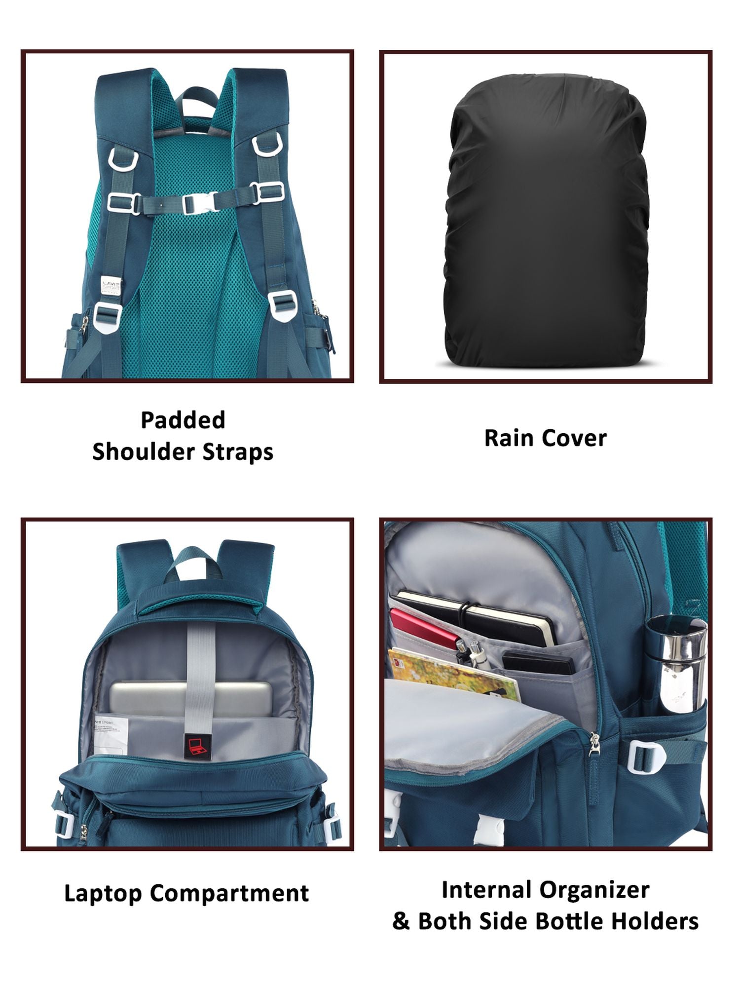 Enchant Laptop Backpack Raincover Teal