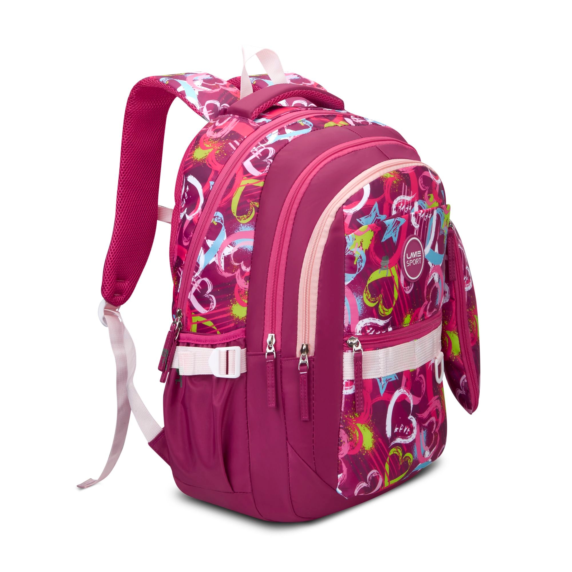 Graffiti Laptop Backpack Raincover Bag Maroon