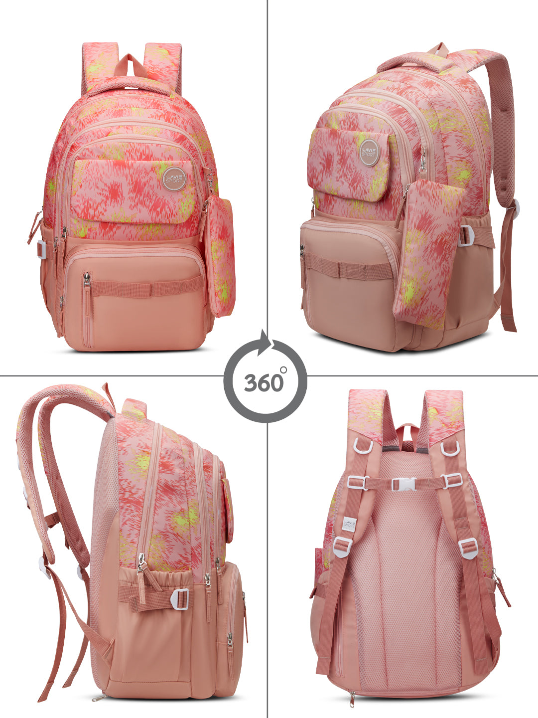 Sunset Laptop Backpack Raincover Bag Orange