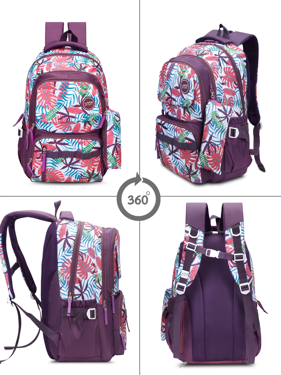 Rainforest Laptop Backpack Raincover Bag Maroon