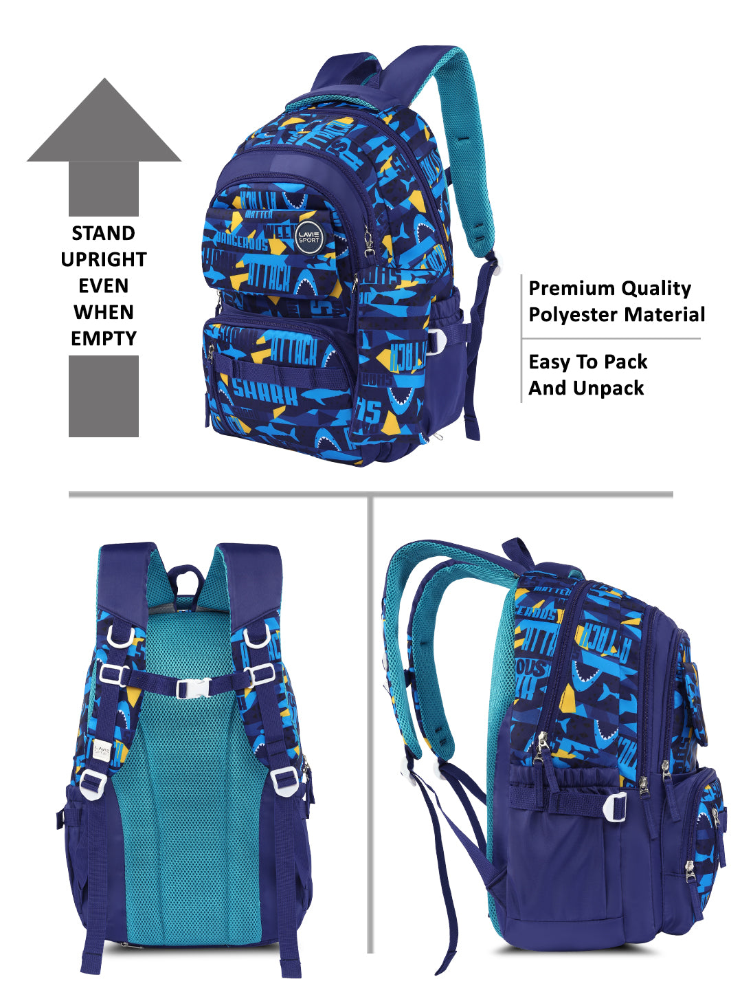 Rainforest Laptop Backpack Raincover Bag Blue