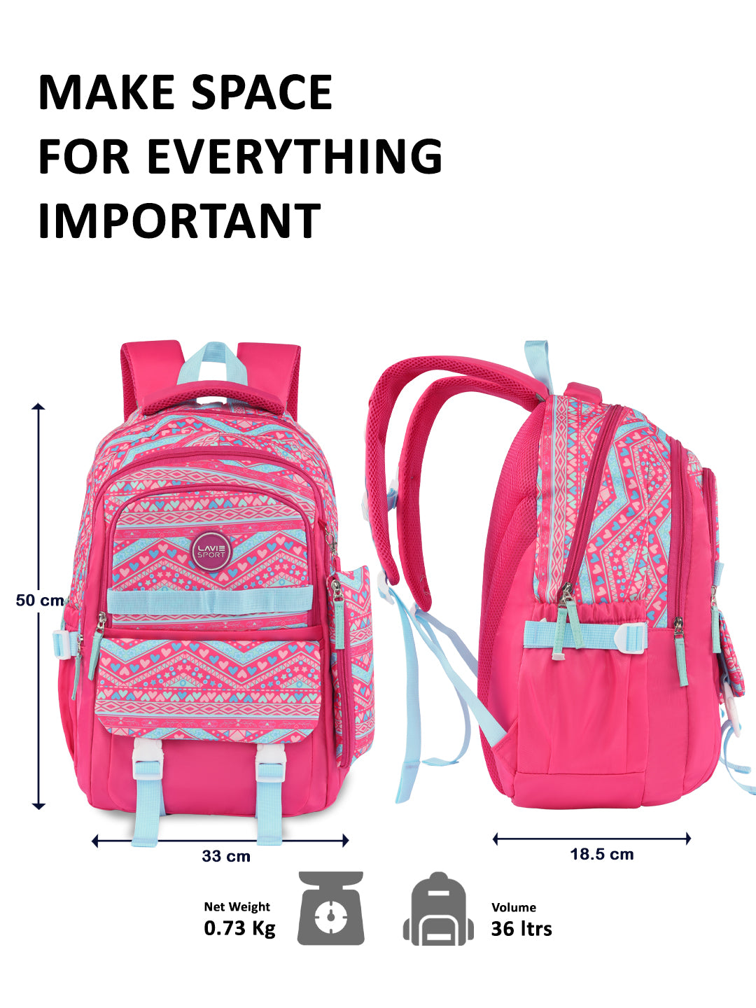 Lineplay Laptop Backpack Raincover Bag Pink