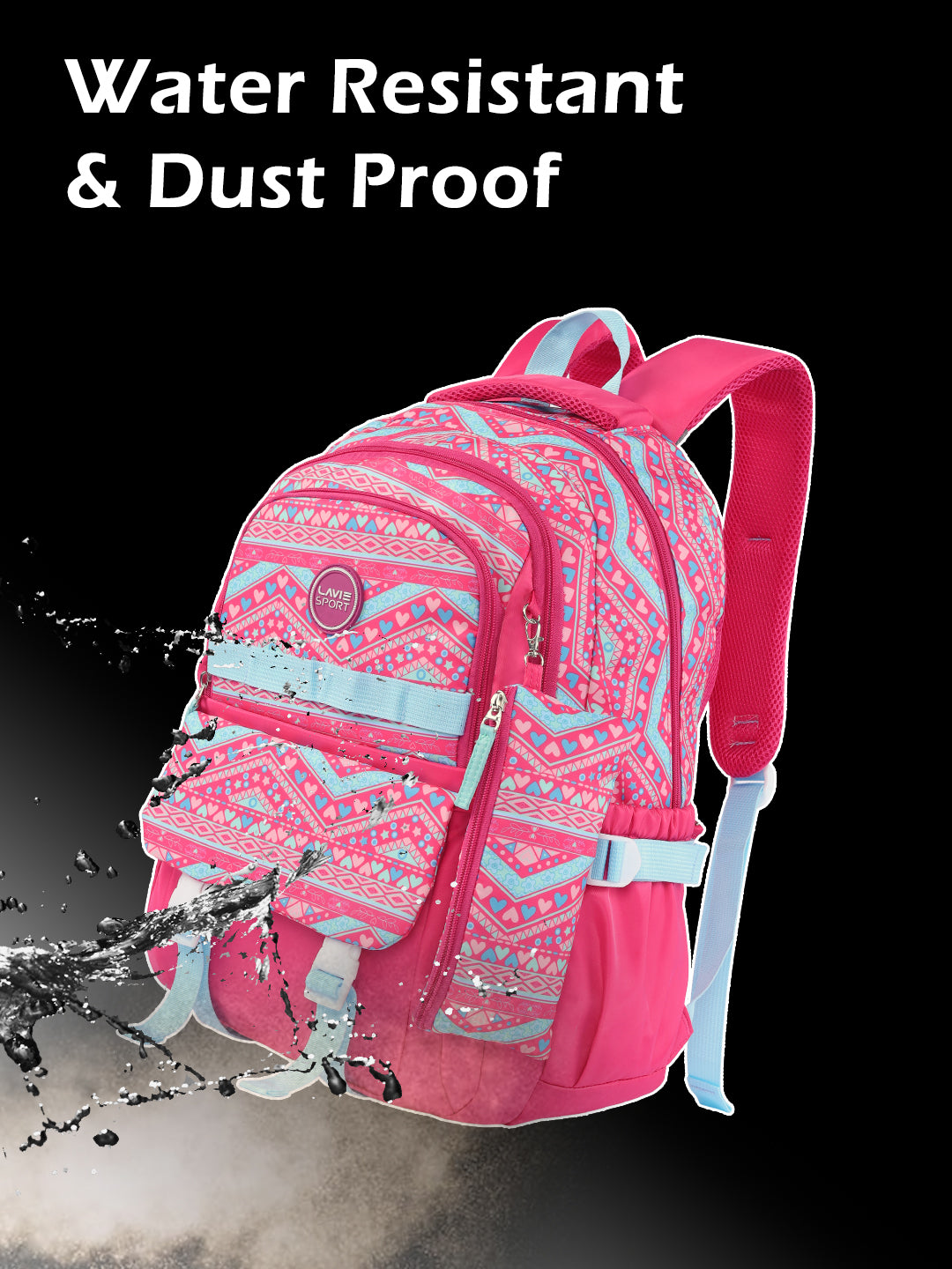 Lineplay Laptop Backpack Raincover Bag Pink