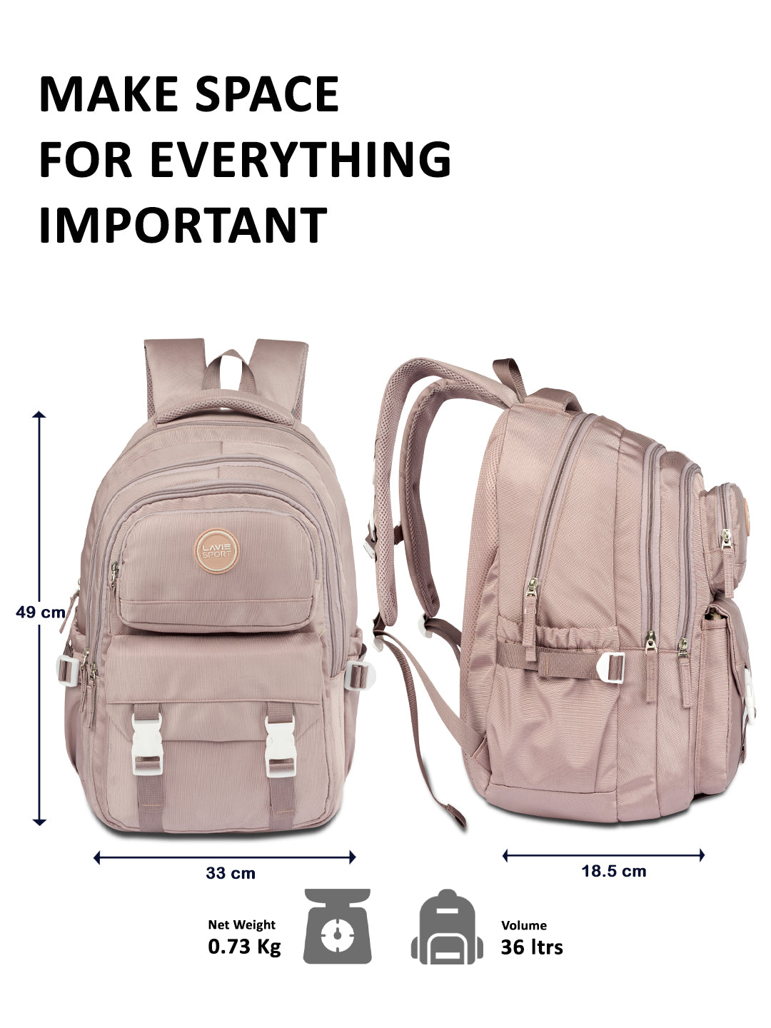 Horizon Laptop Backpack Raincover Pink