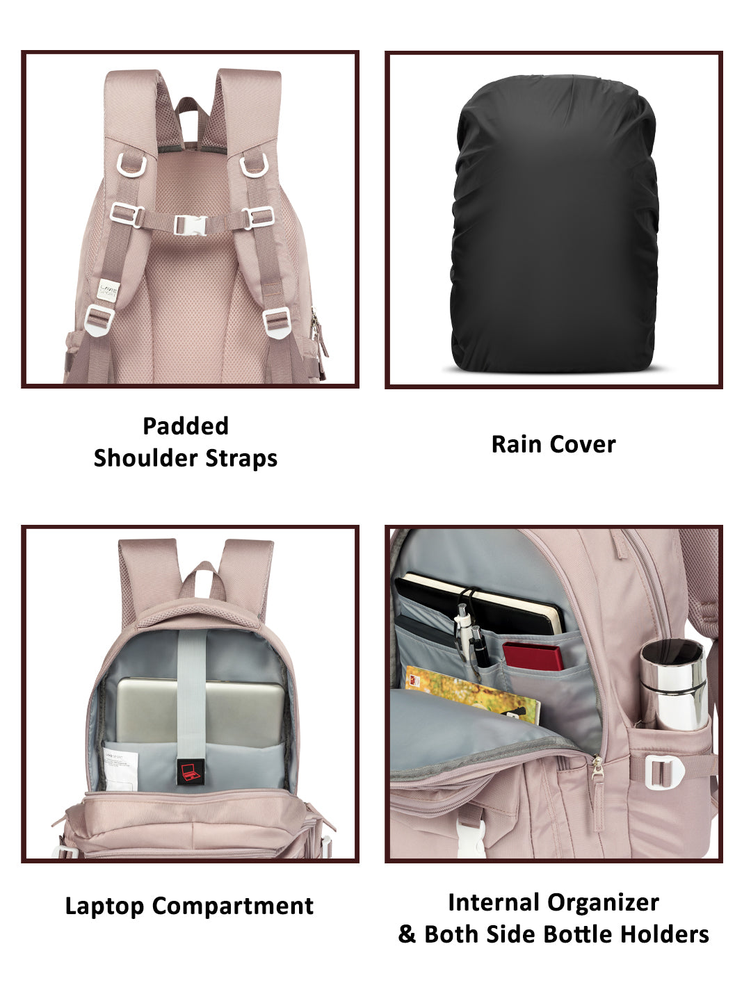 Horizon Laptop Backpack Raincover Pink