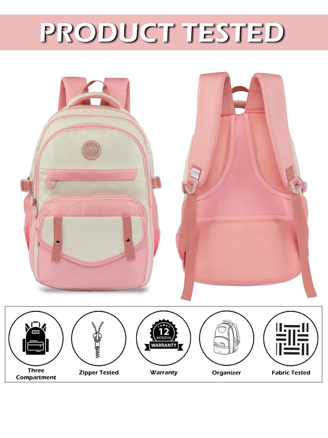 Twilight Laptop Backpack Raincover Bag Pink